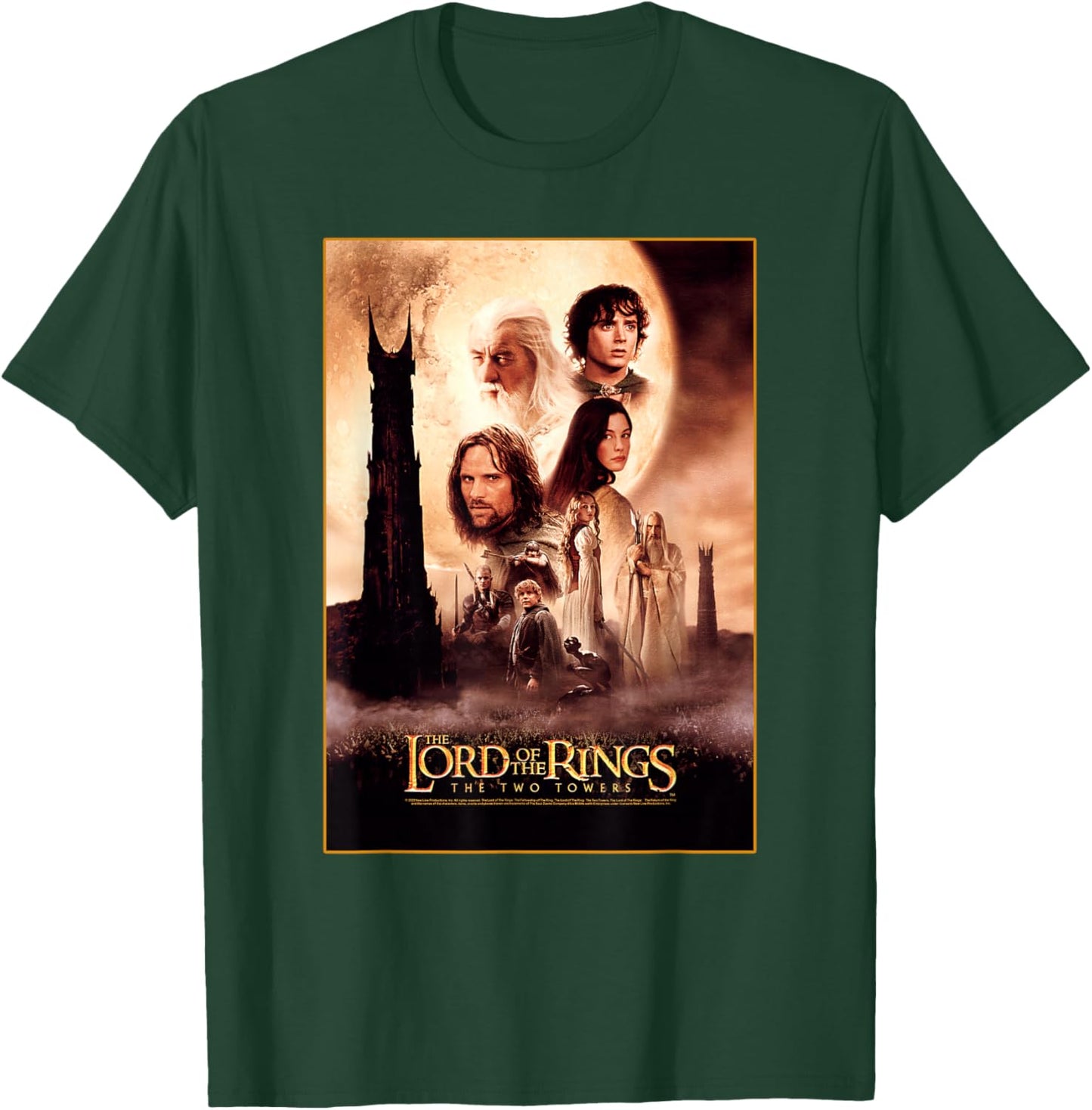 Lord Of The Rings Group Two Towers Poster T-Shirt - T-Shirt | Forest
