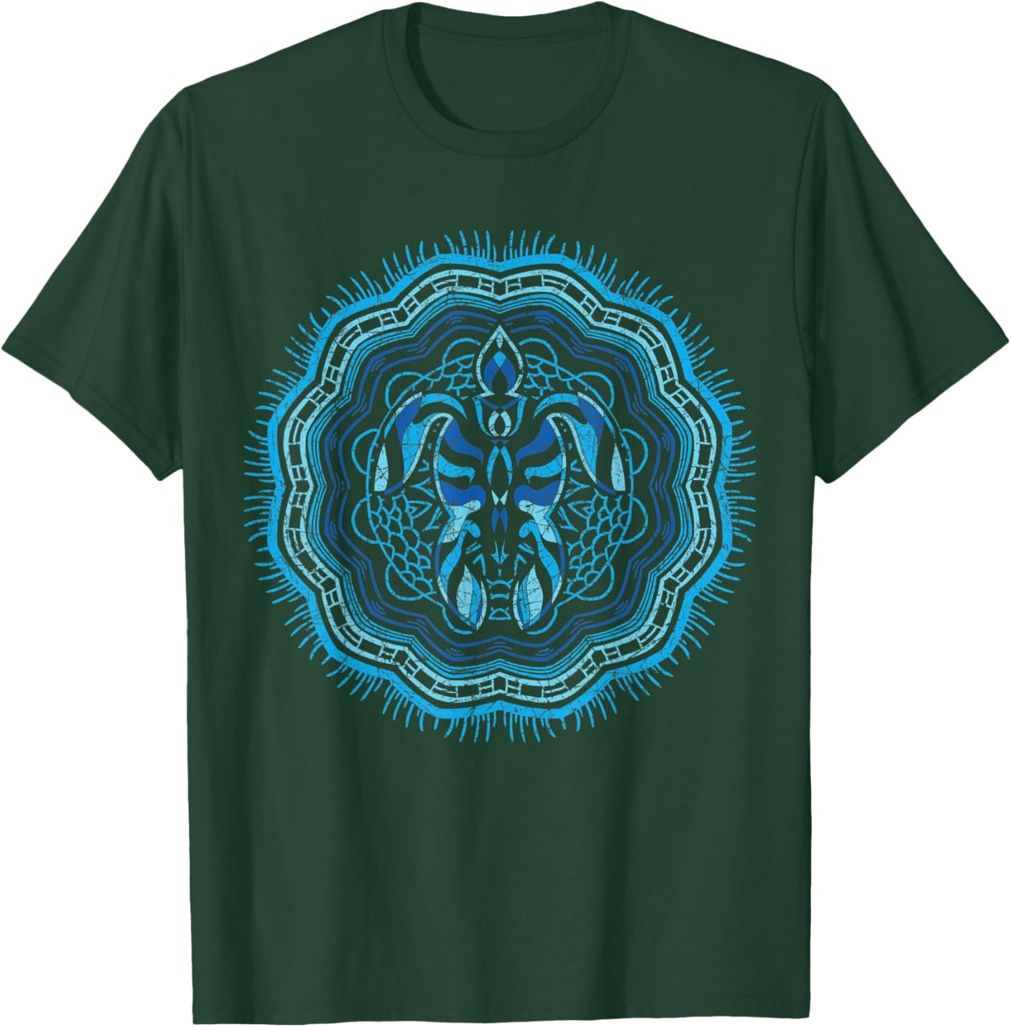 Tribal Ocean Animal Lover Hawaiian Tattoo Sea Turtle T-Shirt - T-Shirt | Forest