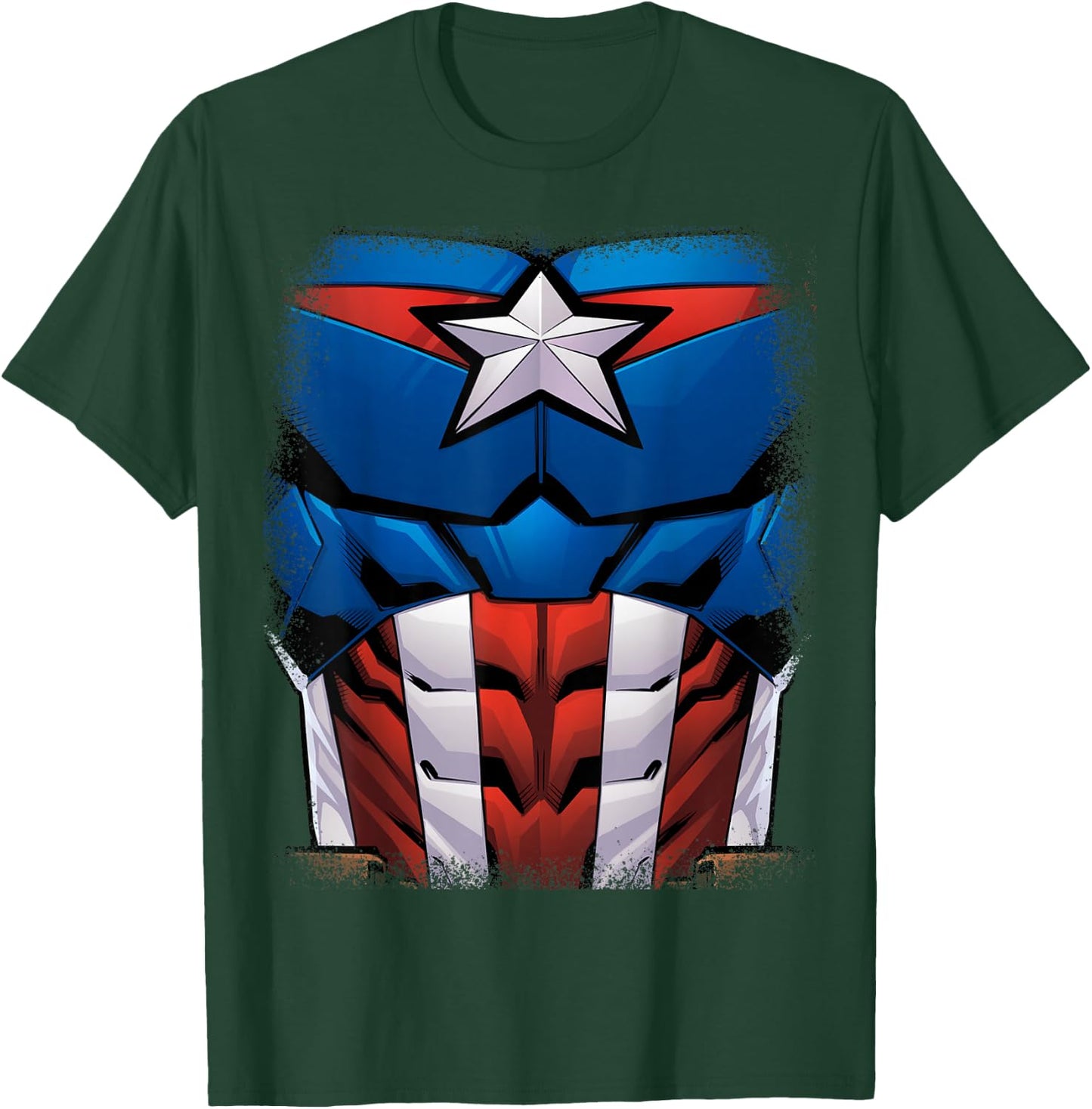 Marvel Captain America Animated Avengers Halloween Costume T-Shirt - T-Shirt | Forest
