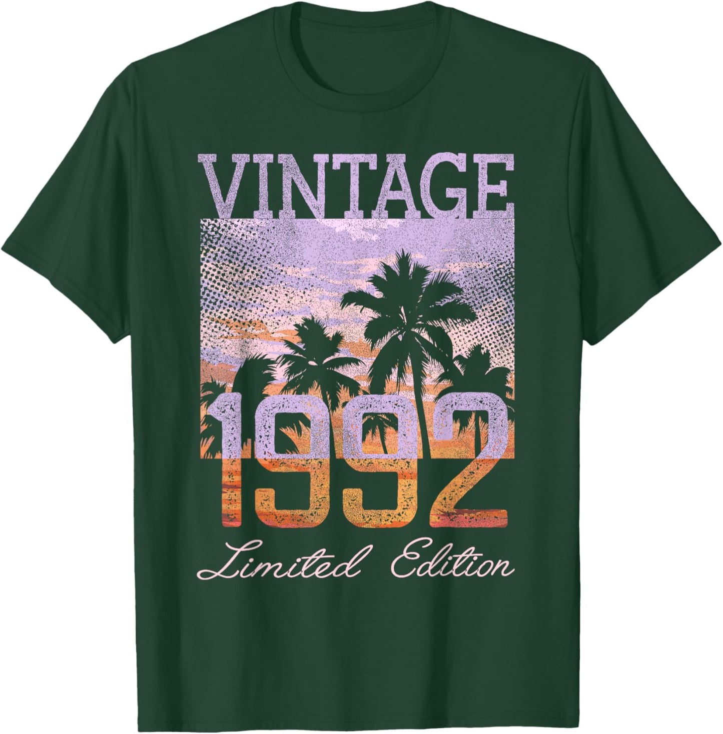 Vintage 1992 Limited Edition 33 Year Old Gifts 33rd Birthday T-Shirt - T-Shirt | Forest
