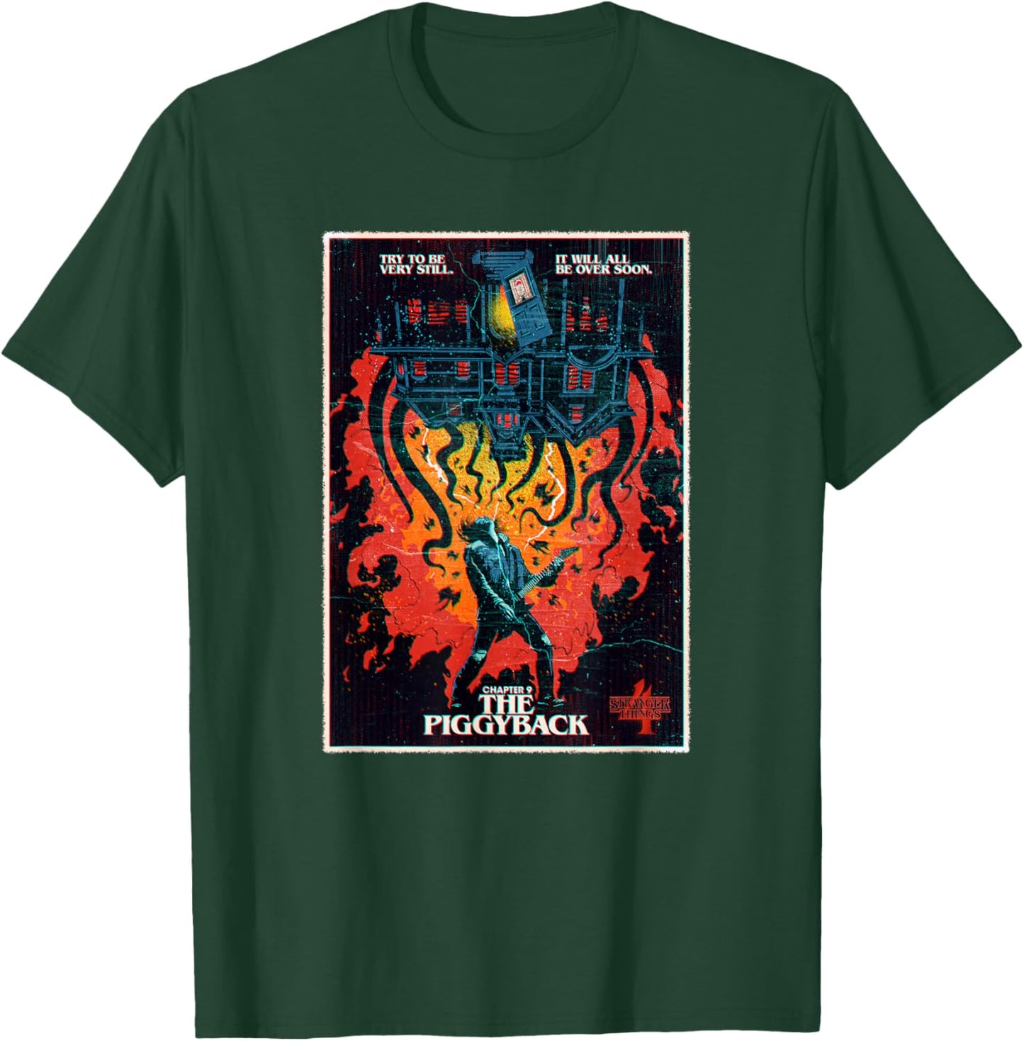 Stranger Things 4 Chapter 9 The Piggyback Eddie Poster T-Shirt - T-Shirt | Forest