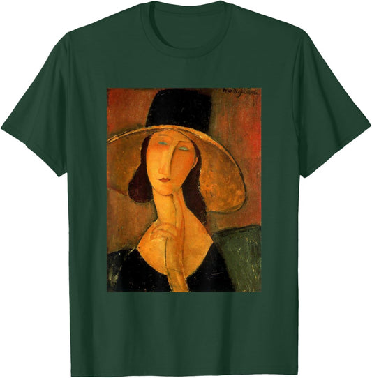 Amedeo Modigliani's Jeanne Hebuterne in a Large Hat T-Shirt - T-Shirt | Forest