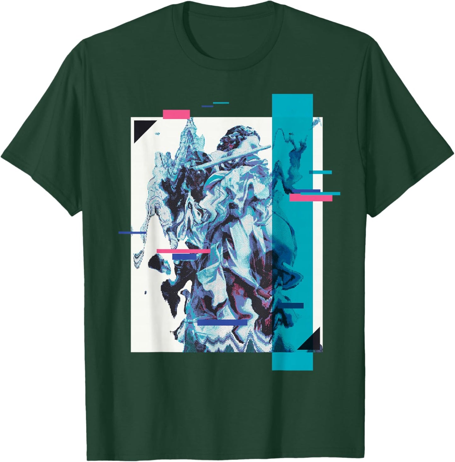 Vaporwave Aesthetic Retro 80s 90s Statue Japanese Glitch Art T-Shirt - T-Shirt | Forest