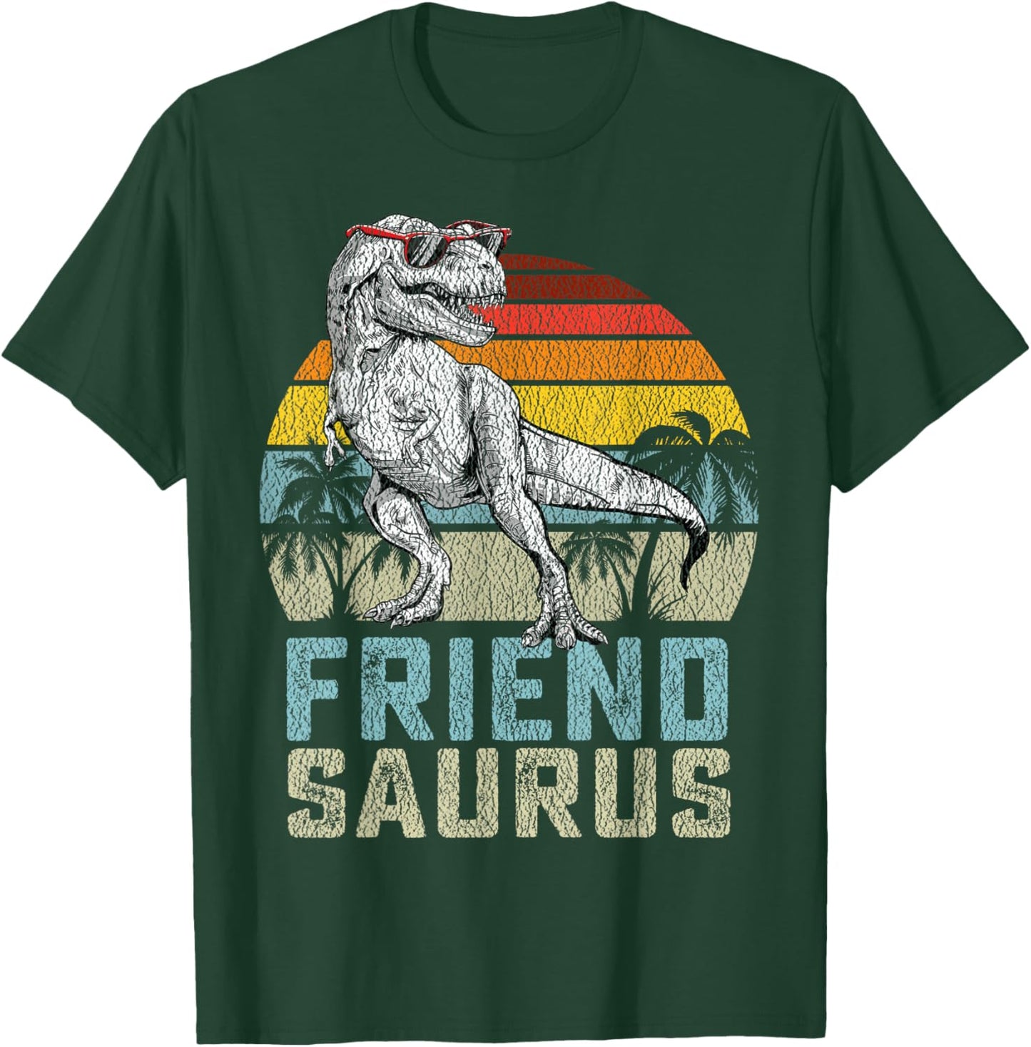 Friendsaurus T Rex Dinosaur Friend Saurus Family Matching T-Shirt - T-Shirt | Forest