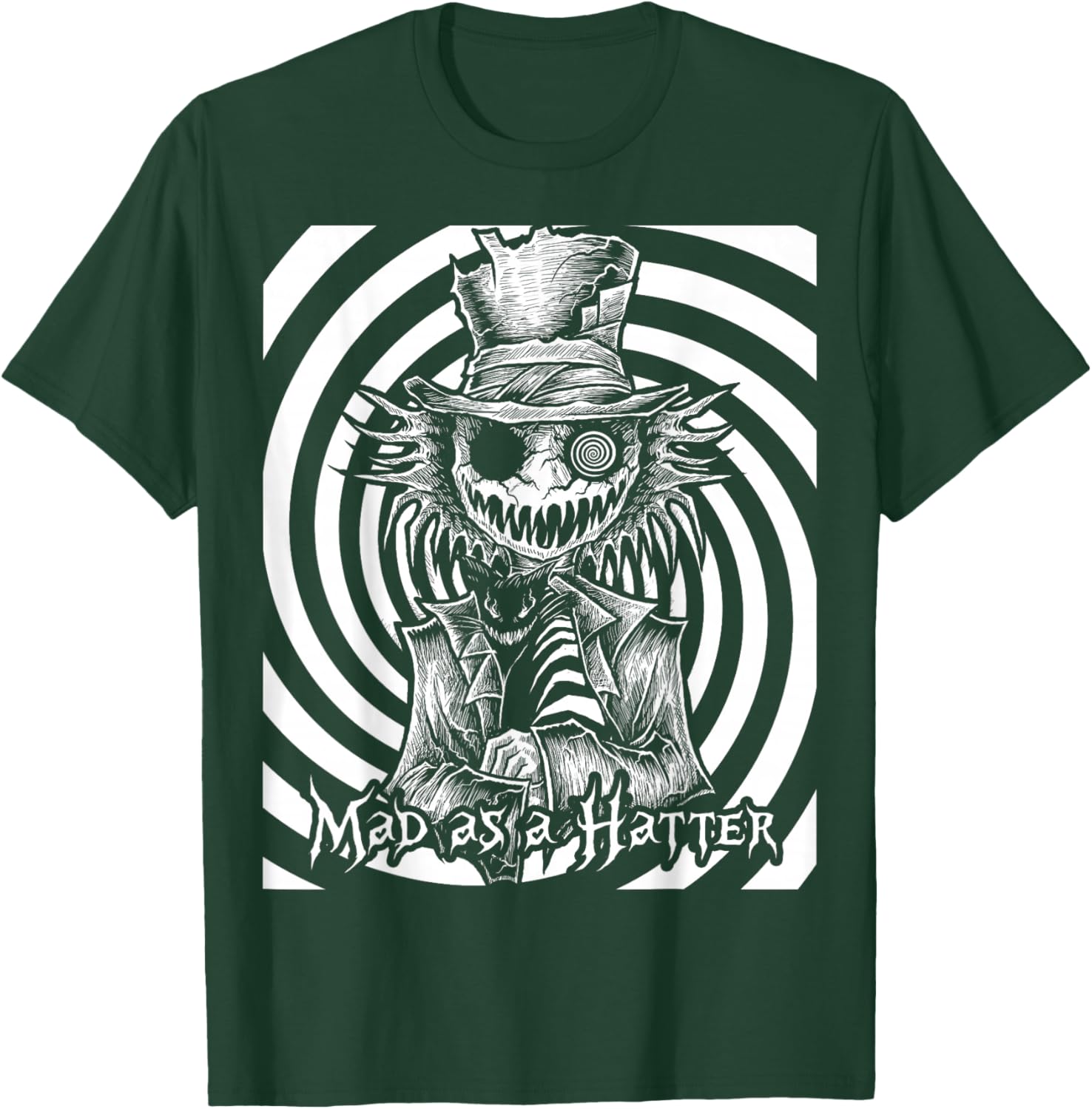 Mad Hatter Alice in Wonderland Psychedelic Madness T-Shirt - T-Shirt | Forest