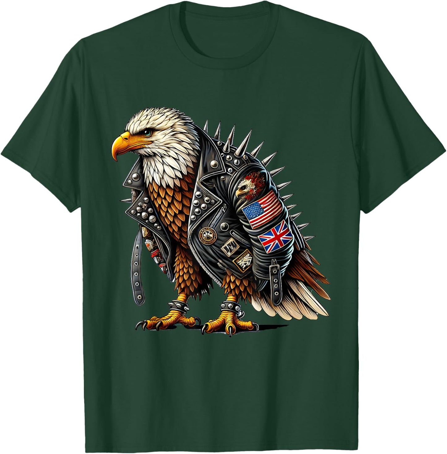 Punk Rock Eagle T-Shirt - T-Shirt | Forest