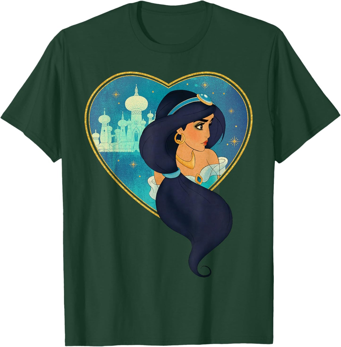Disney Princess Jasmine Agrabah Heart T-Shirt - T-Shirt | Forest