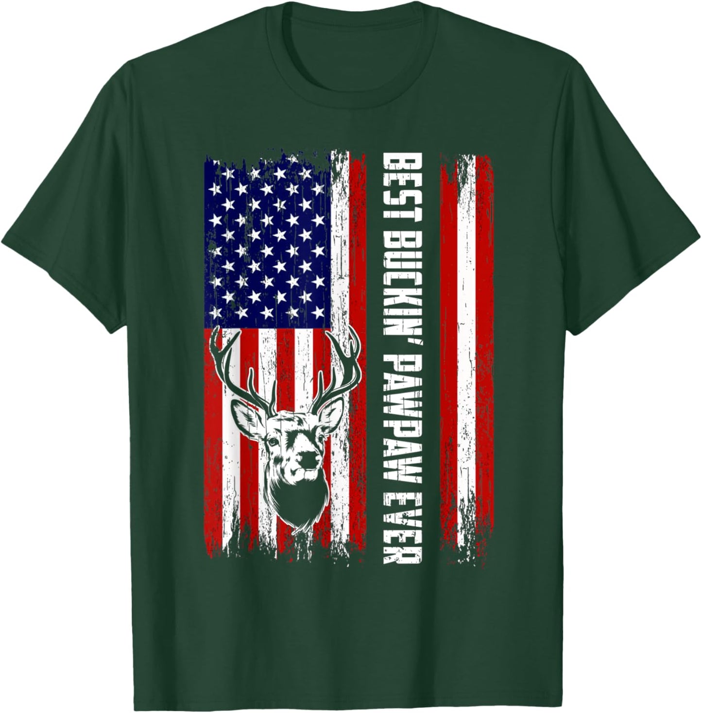 Best Buckin Pawpaw Ever Shirt Deer Hunting Bucking Father T-Shirt - T-Shirt | Forest