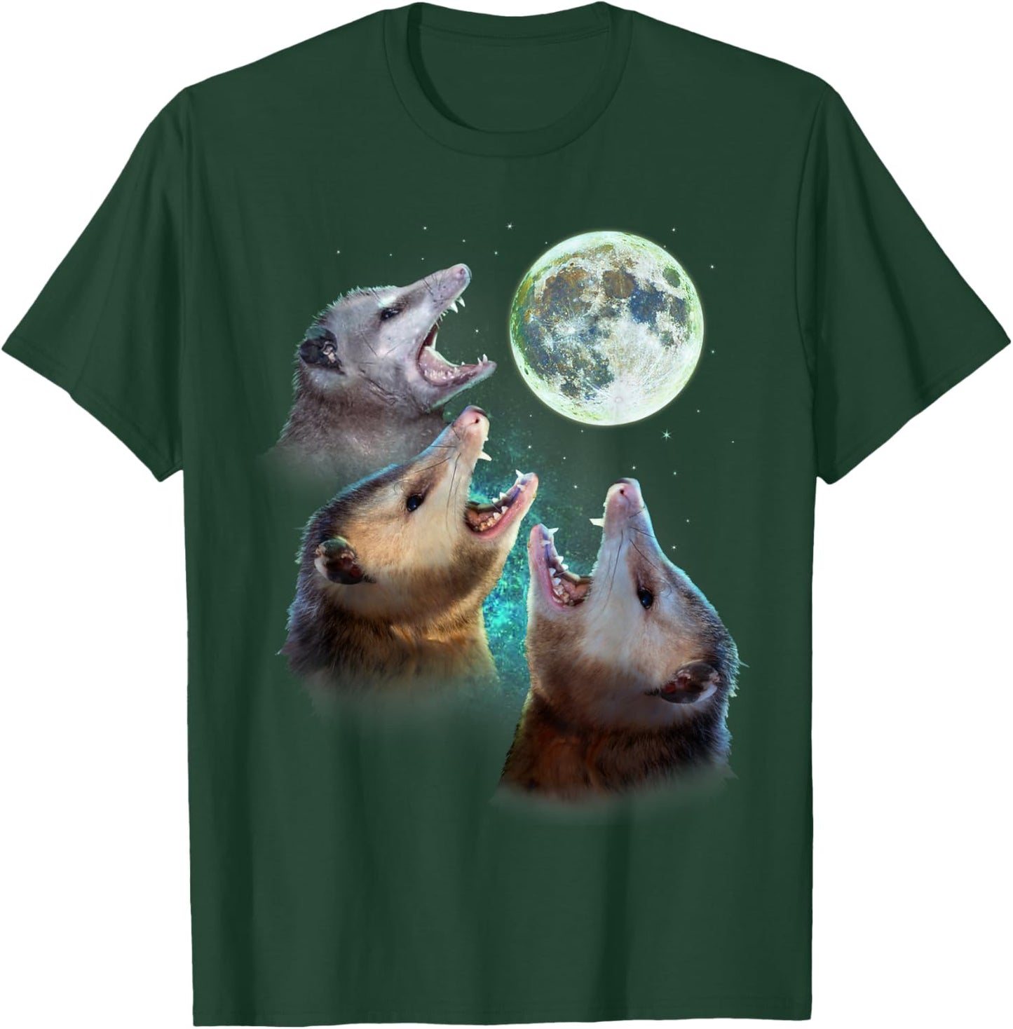 Three Opposum Moon With 3 Possums And Dead Moon Costume T-Shirt - T-Shirt | Forest