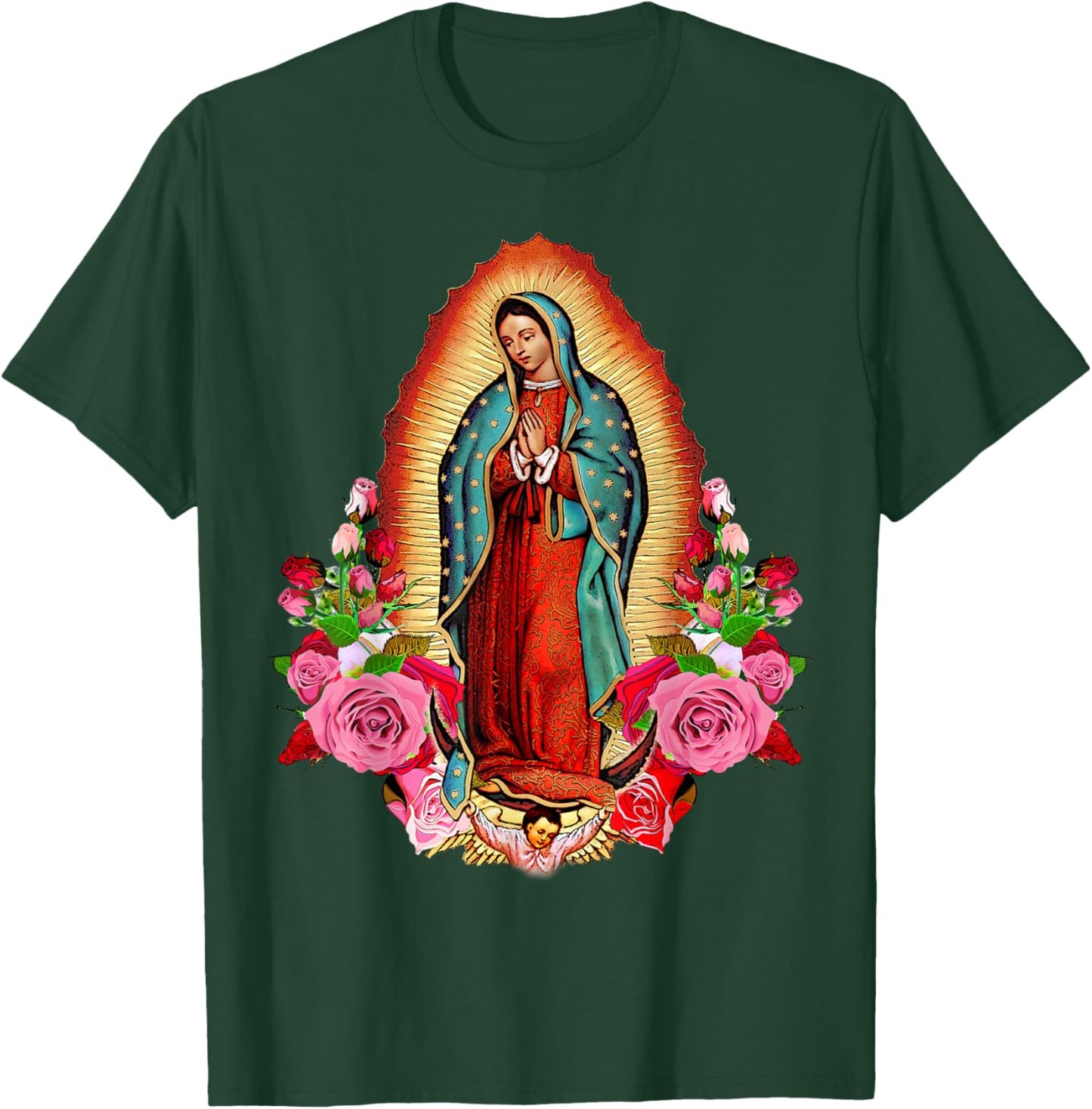 Our Lady of Guadalupe Virgin Mary T-Shirt - T-Shirt | Forest