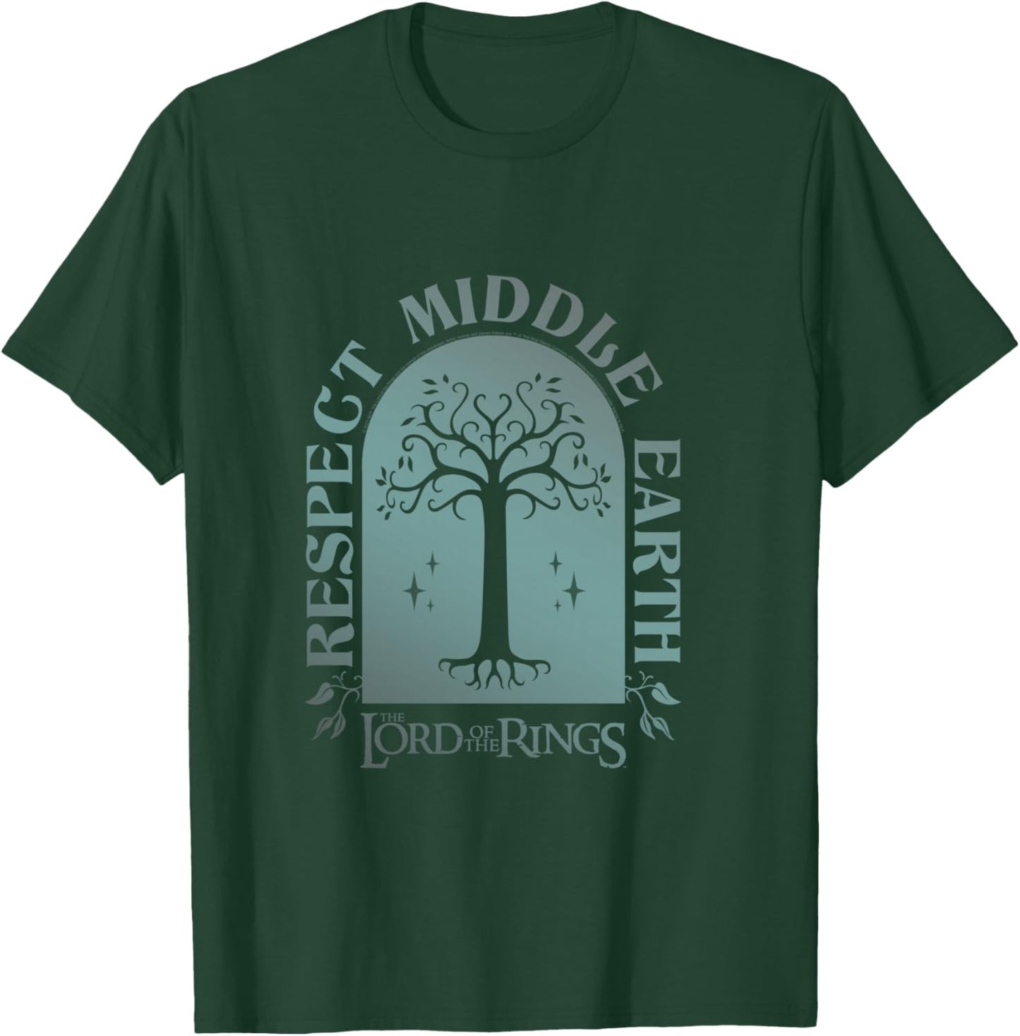 The Lord of the Rings Respect Middle Earth Tree Fantasy T-Shirt - T-Shirt | Forest