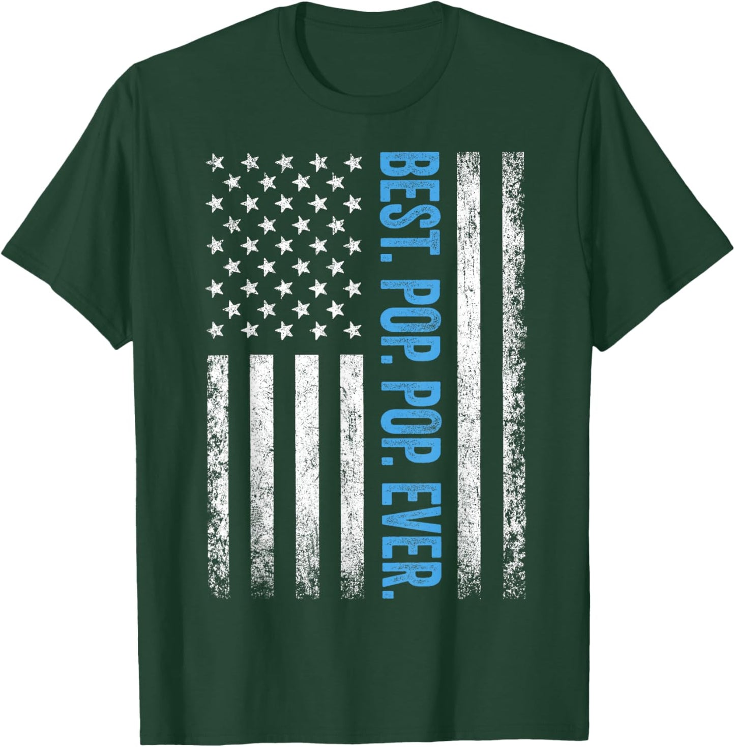 Best Pop pop Ever Vintage American Flag Dad T-Shirt - T-Shirt | Forest