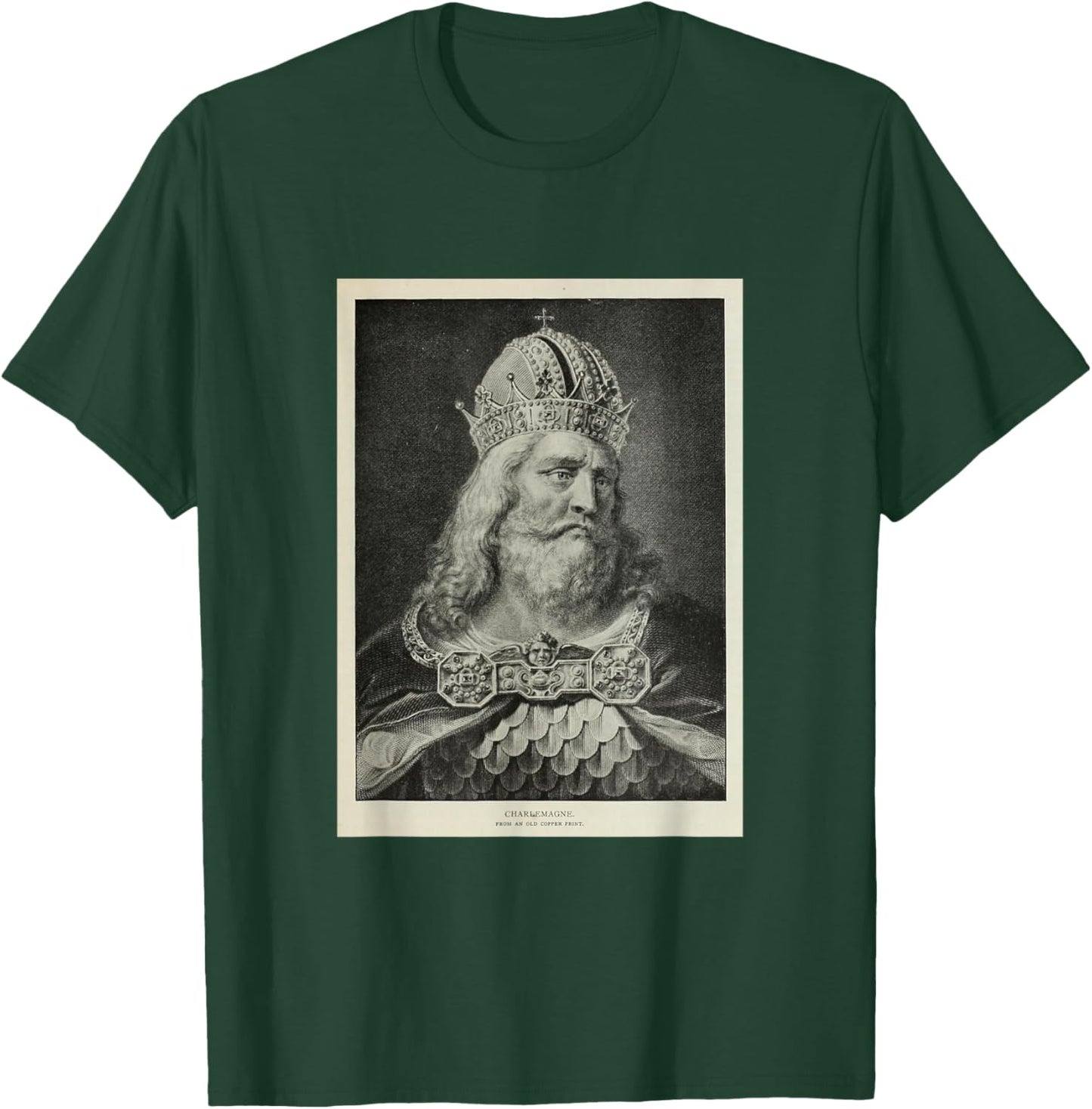 Vintage Charlemagne Illustrative Portrait (1912) T-Shirt - T-Shirt | Forest