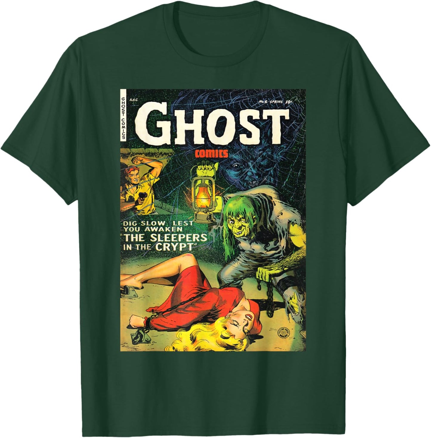 Halloween Horror Vintage Monster Comic Book Retro Scary T-Shirt - T-Shirt | Forest