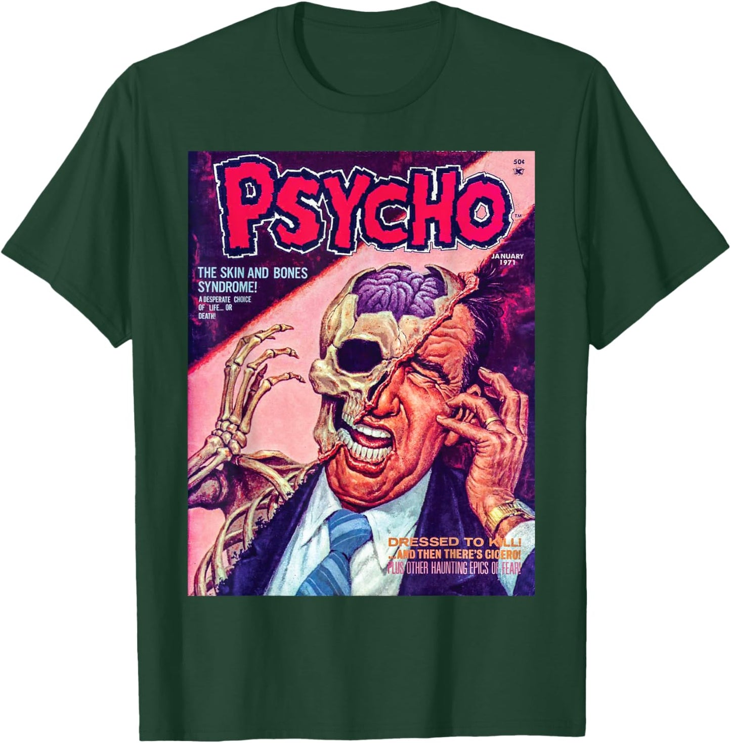 Skull Halloween Horror Vintage Comic Book Retro Funny Scary T-Shirt - T-Shirt | Forest