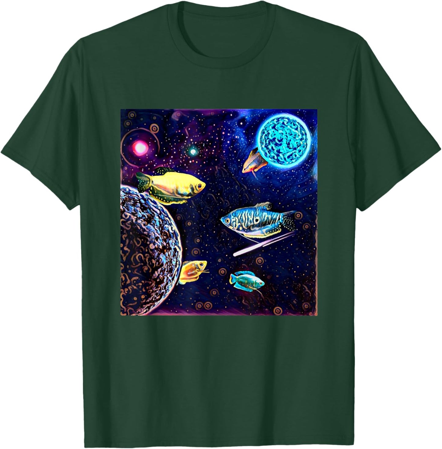 Gouramis Galaxy Planets Aquarium Fish Tank Keepers T-Shirt - T-Shirt | Forest