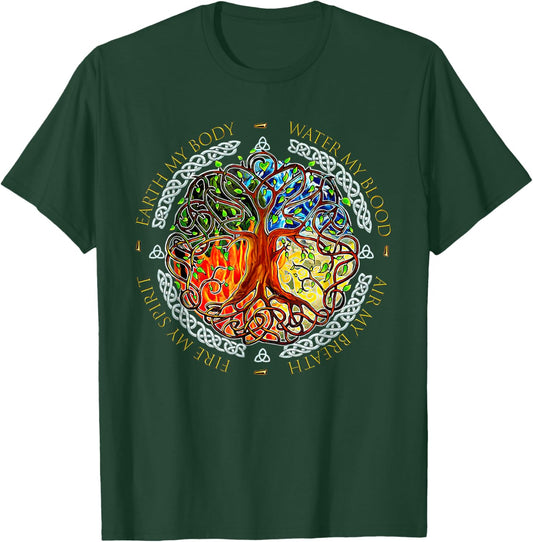 Earth My Body Air My Breath Fire My Spirit Water My Blood T-Shirt - T-Shirt | Forest