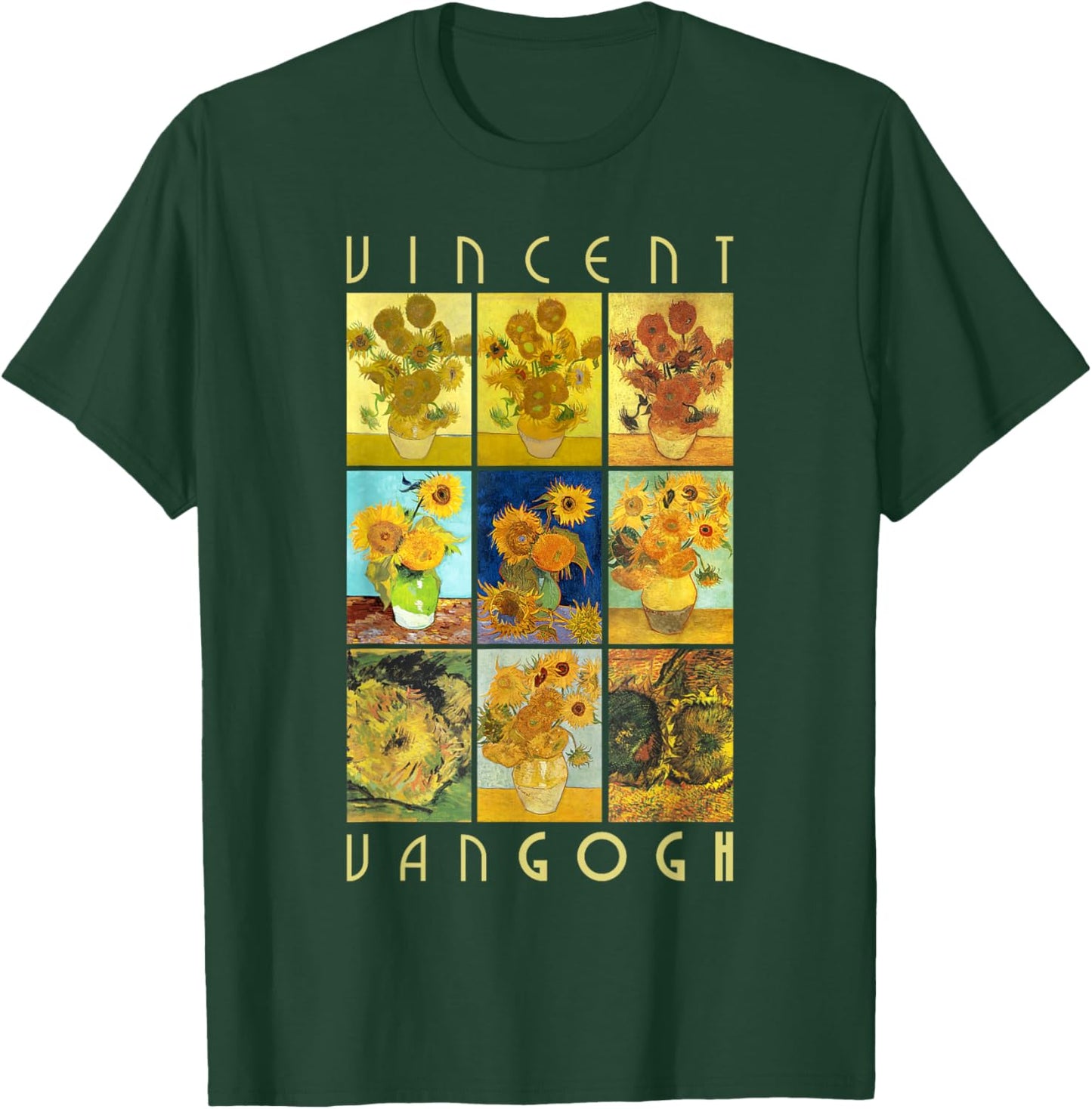 Van Gogh Sunflowers Shirt | Yellow Flowers Art Collection T-Shirt - T-Shirt | Forest