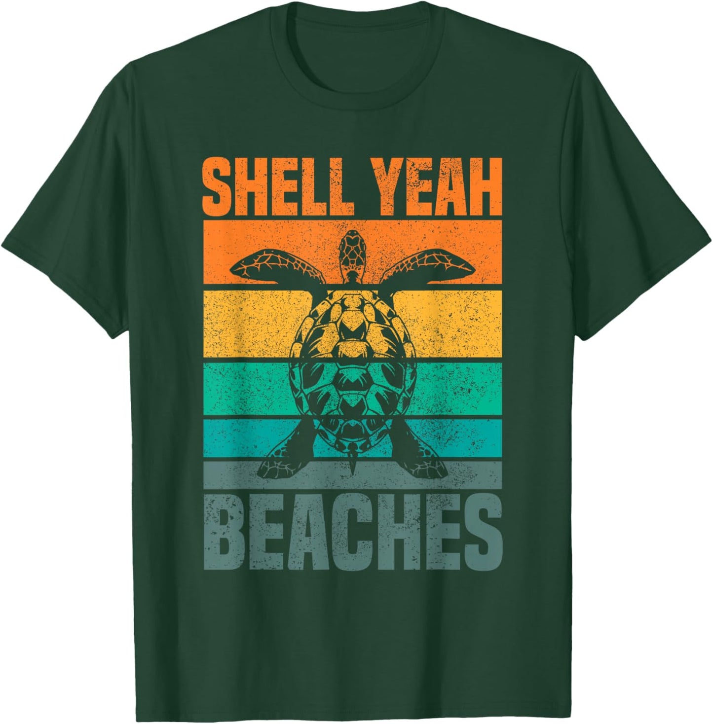 Vintage Shell Yeah Tortoise Lover Gift Marine Animal Turtle T-Shirt - T-Shirt | Forest