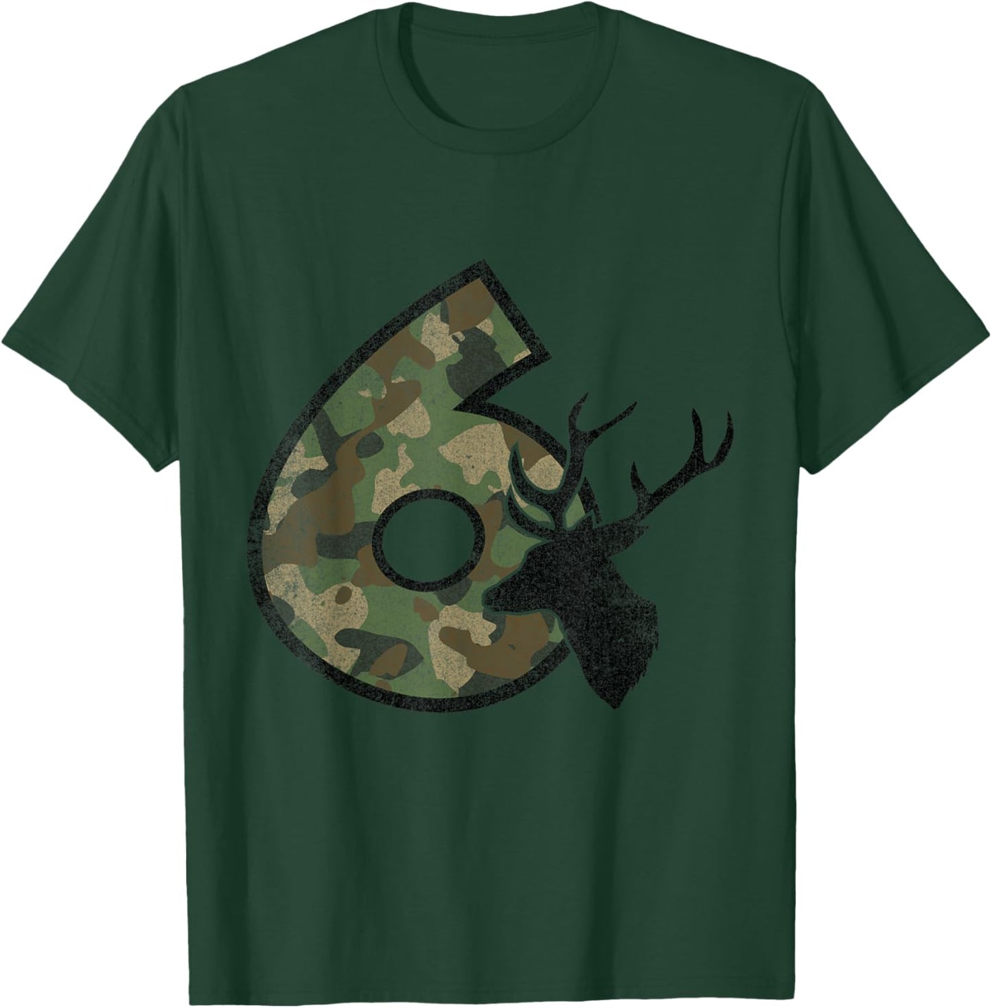 Country Boys Camo 6 Six Sixth Year Old Birthday Deer Hunter T-Shirt - T-Shirt | Forest