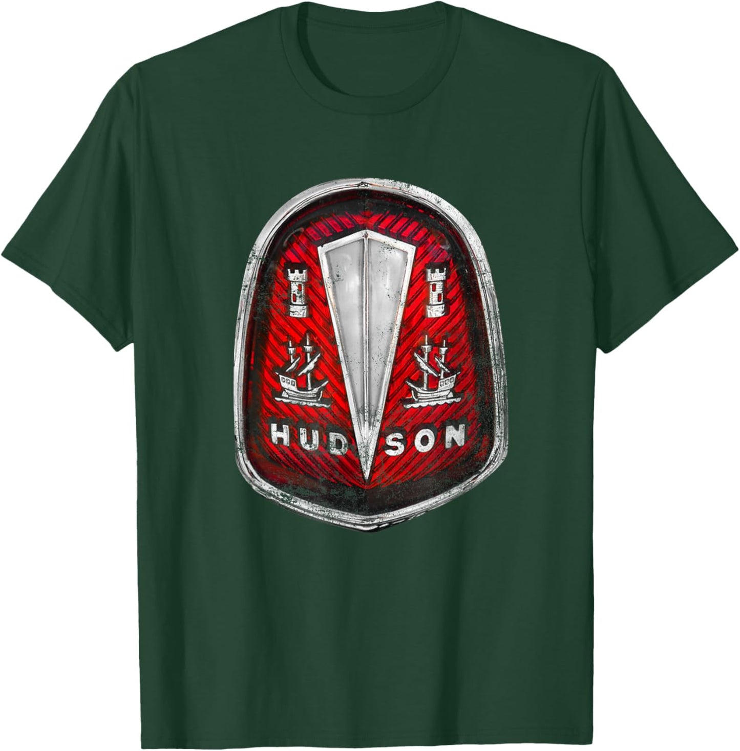 Vintage Car Retro Logo - Hudson Motor Car Co. (1910-1954) T-Shirt - T-Shirt | Forest