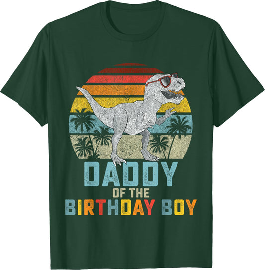 Daddy Dinosaur of The Birthday Boy Dad Matching Family T-Shirt - T-Shirt | Forest