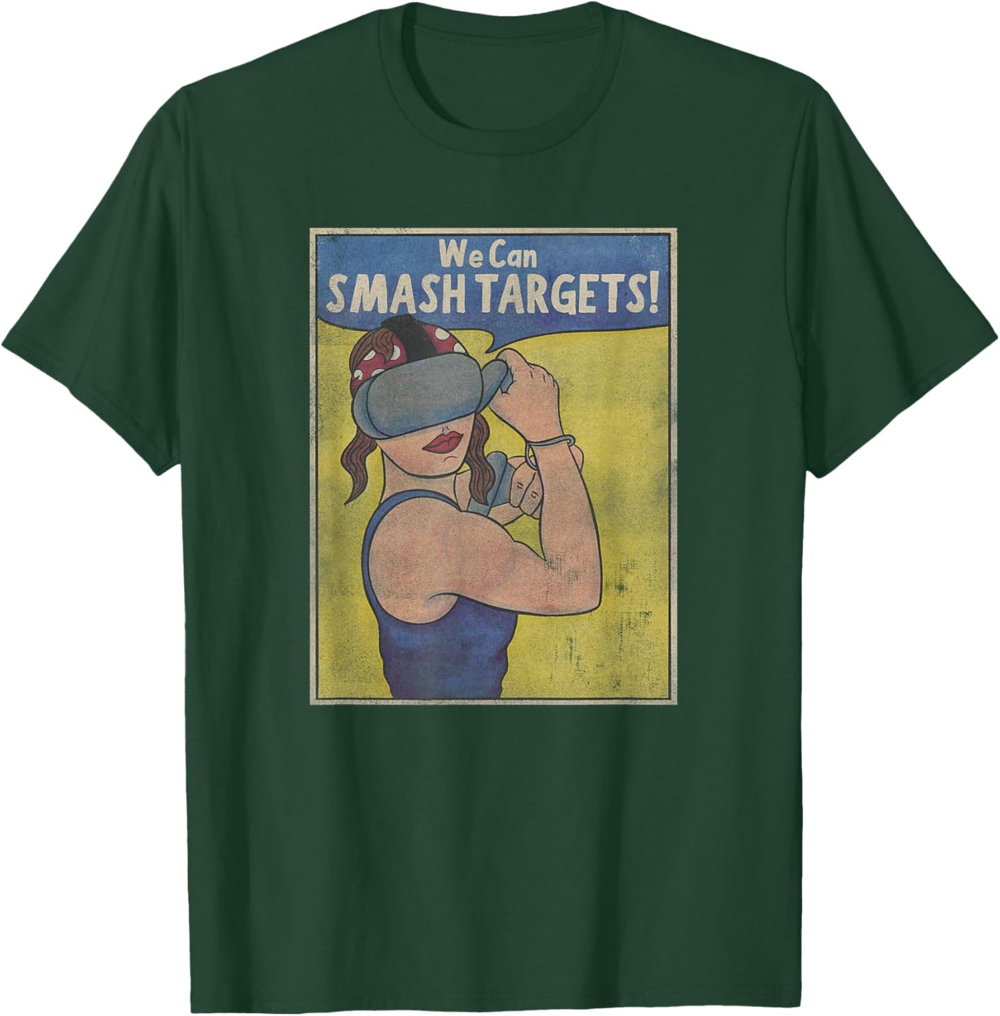VR Fitness - Virtual Reality Workout - We Can Smash Targets T-Shirt - T-Shirt | Forest