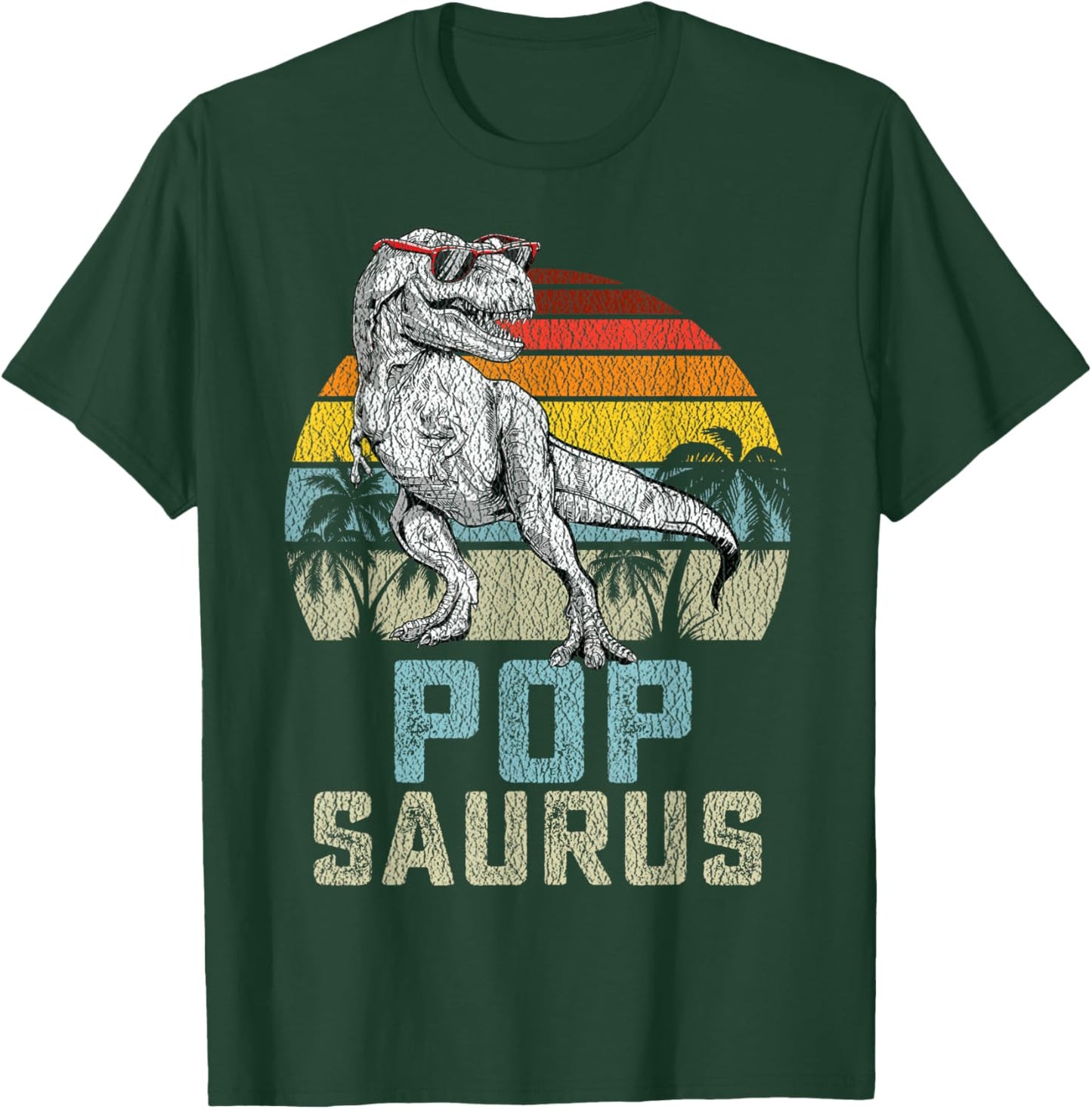 Popsaurus T Rex Dinosaur Pop Saurus Family Matching T-Shirt - T-Shirt | Forest