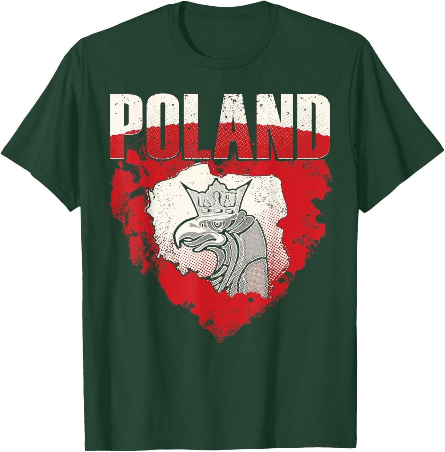 Polish Eagle Shirt Poland Flag Map Polska T-Shirt - T-Shirt | Forest