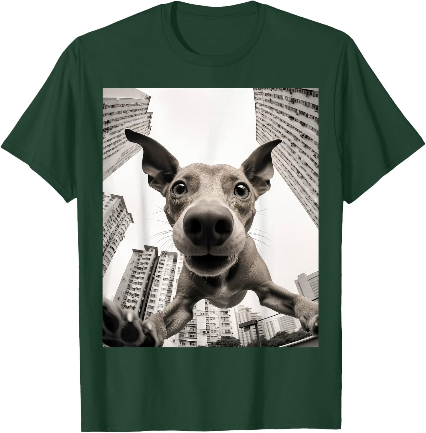 Funny dog selfie pic T-Shirt - T-Shirt | Forest