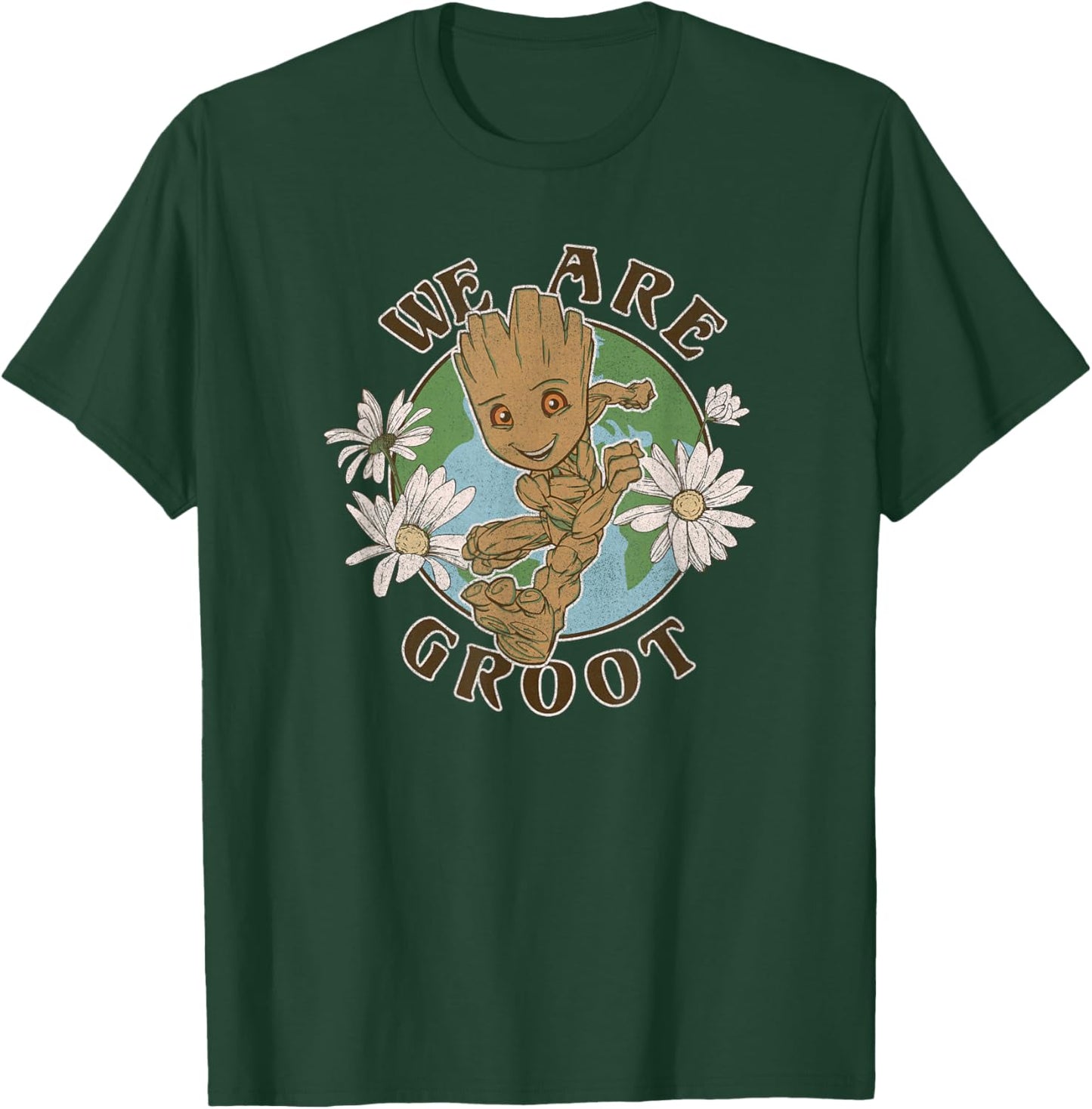 Marvel Guardians of The Galaxy We are Groot Floral Run Small T-Shirt - T-Shirt | Forest