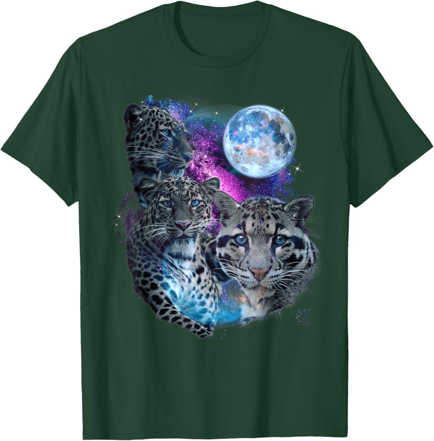 3 Moon Clouded Leopard Genus Panther Felidae Cat Novelty Women Kids T-Shirt - T-Shirt | Forest