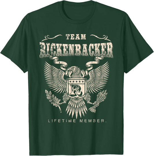 Team Rickenbacker Lifetime Member - Rickenbacker Name T-Shirt - T-Shirt | Forest