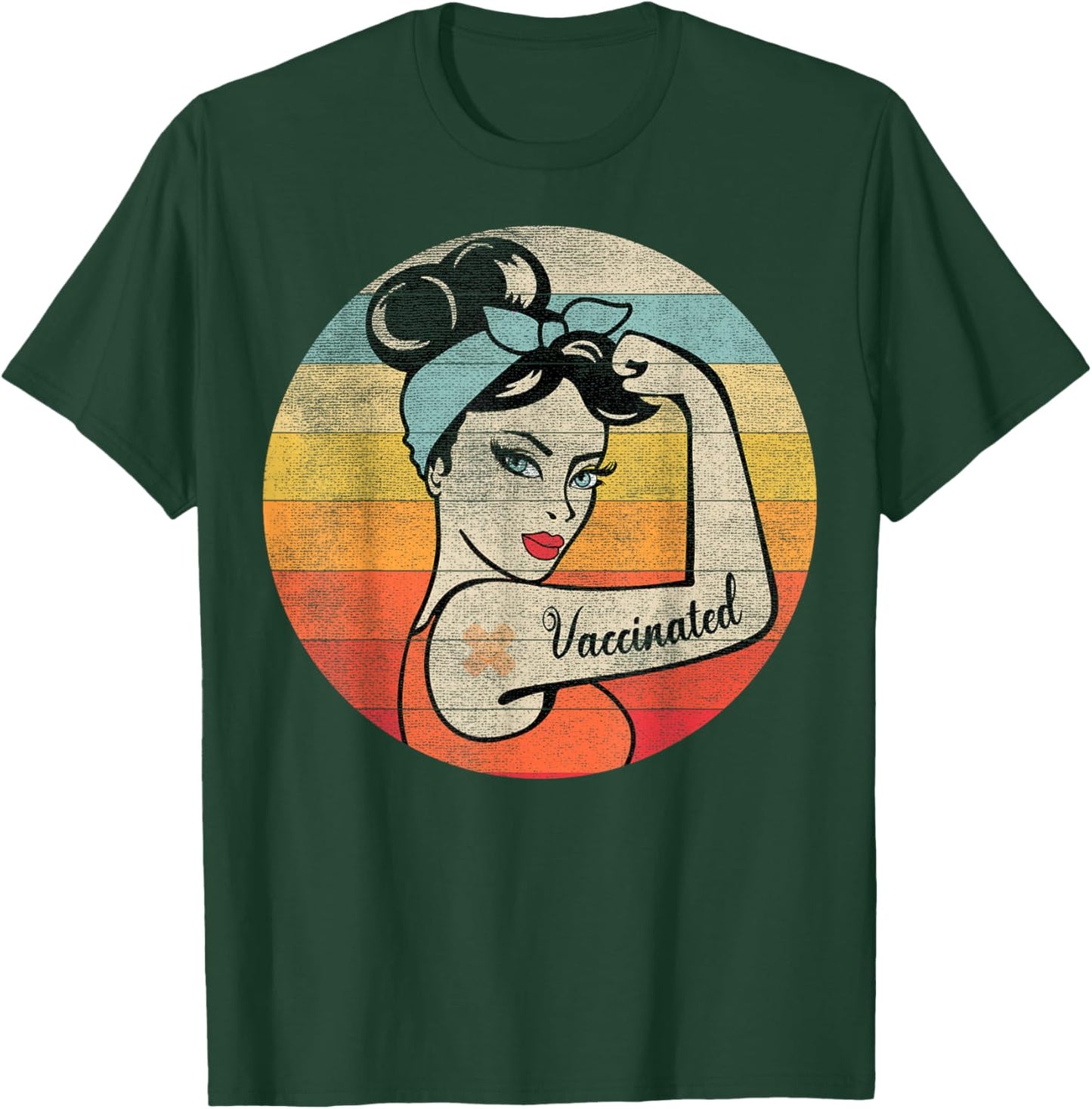 Vaccinated Retro Believes in Vaccines Immunization T-Shirt - T-Shirt | Forest