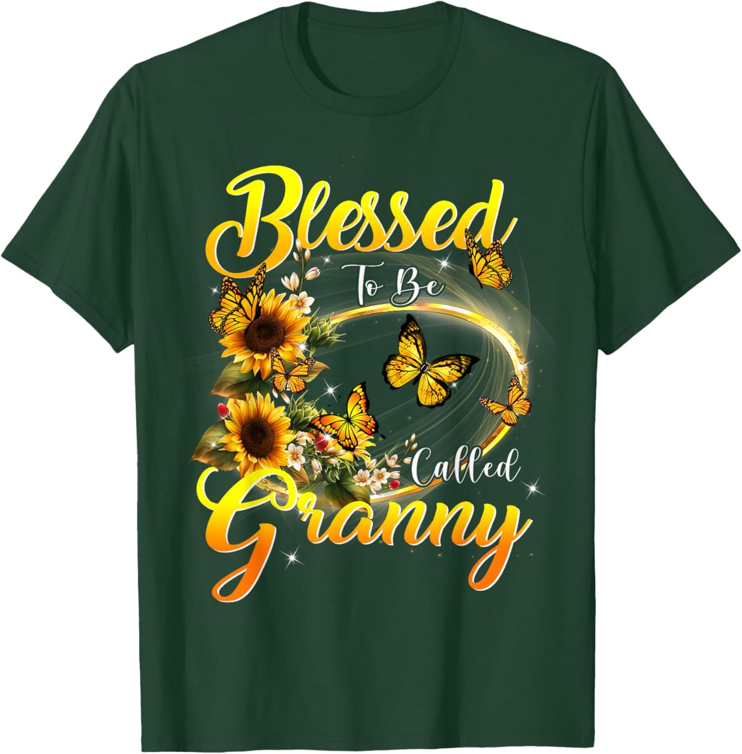 Blessed to be called Granny Shirt Sunflower Lovers Grandma T-Shirt - T-Shirt | Forest