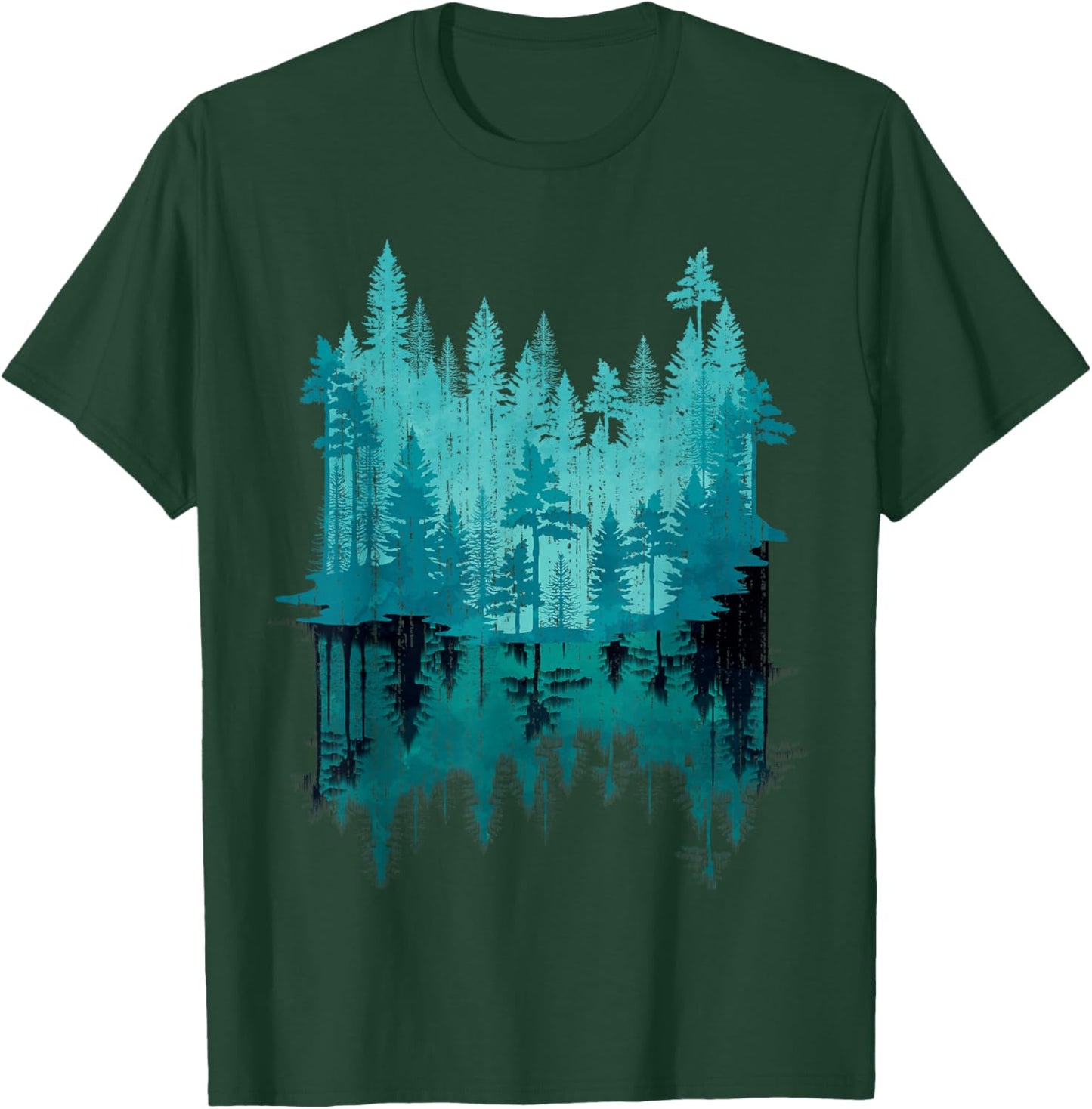 Outdoor Forest Landscape Tree Reflection Nature T-Shirt - T-Shirt | Forest