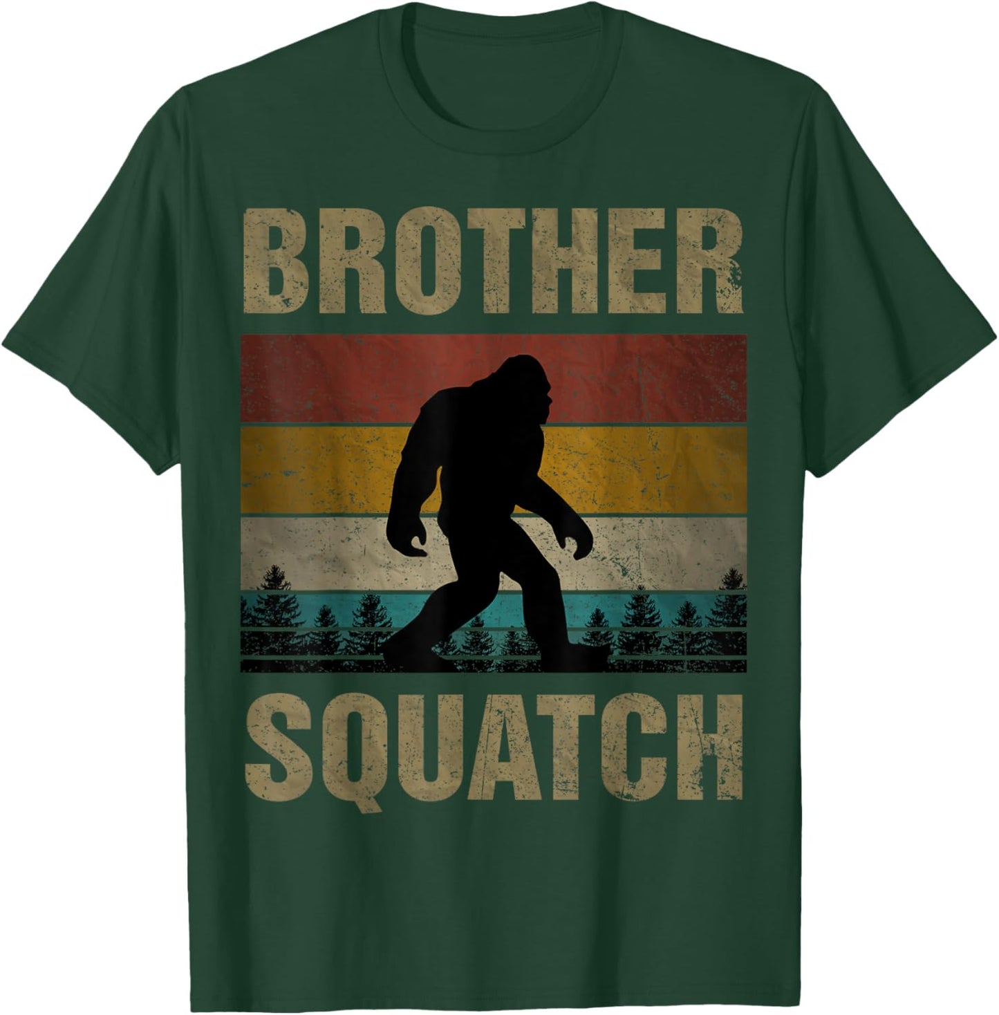 Brother Squatch Bigfoot Brother Sasquatch Yeti Family T-Shirt - T-Shirt | Forest