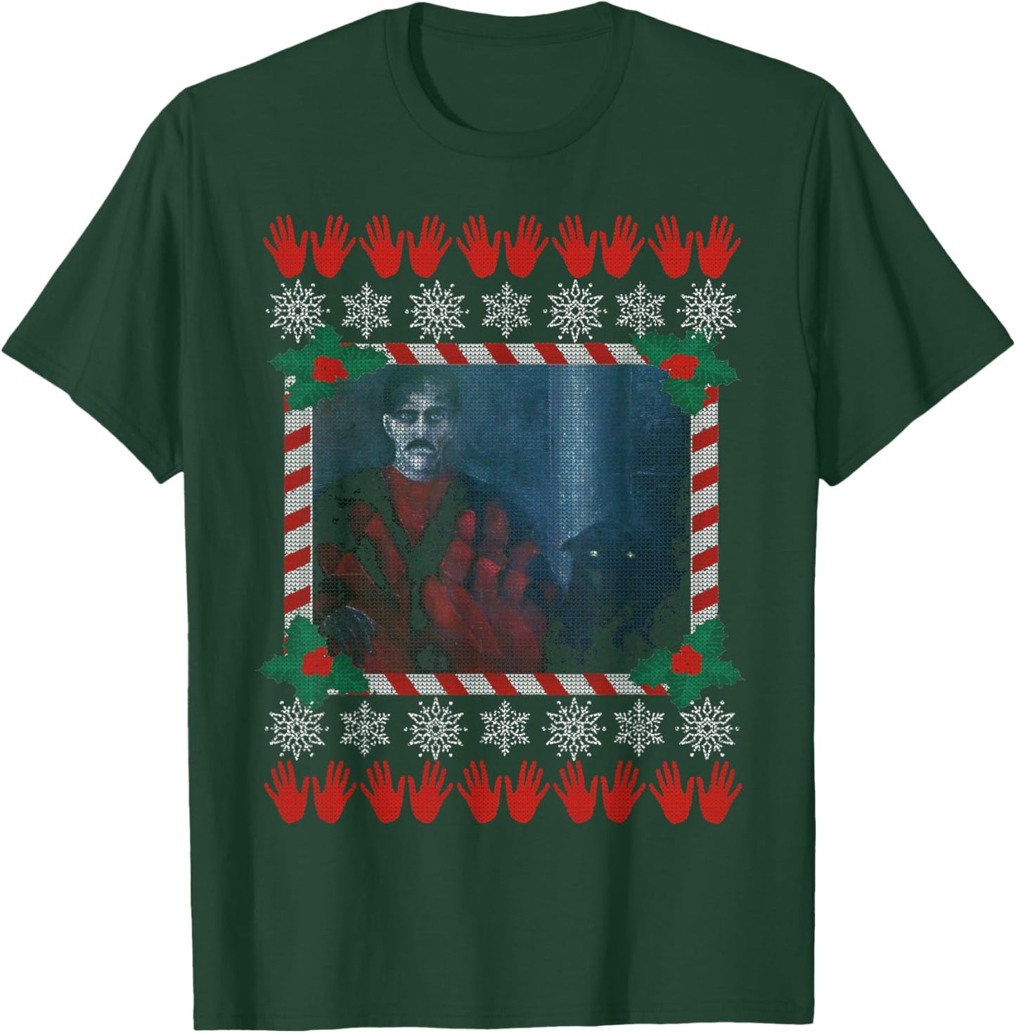 Ugly Christmas Sweater Manos The Hands of Fate Horror Movie T-Shirt - T-Shirt | Forest