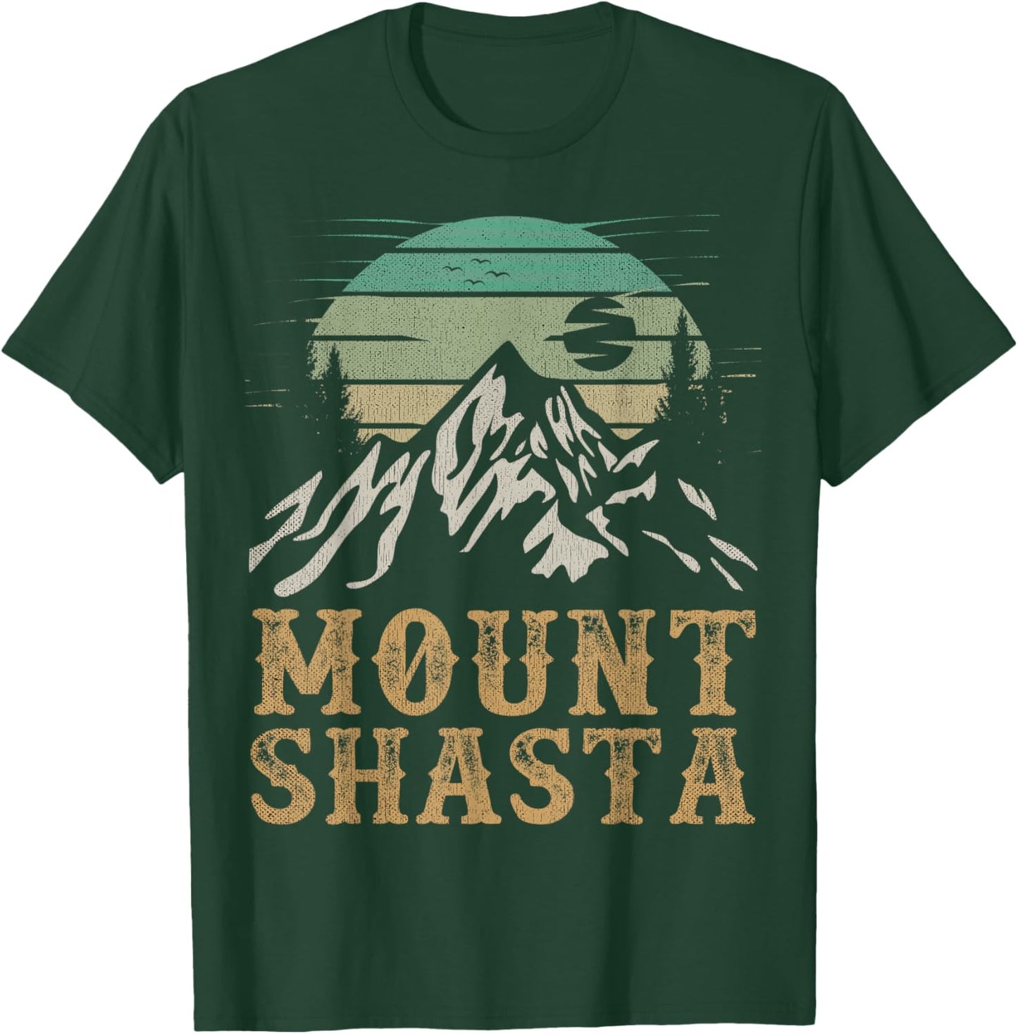 Mount Shasta California Merchandise Hiking Retro Mt Shasta T-Shirt - T-Shirt | Forest