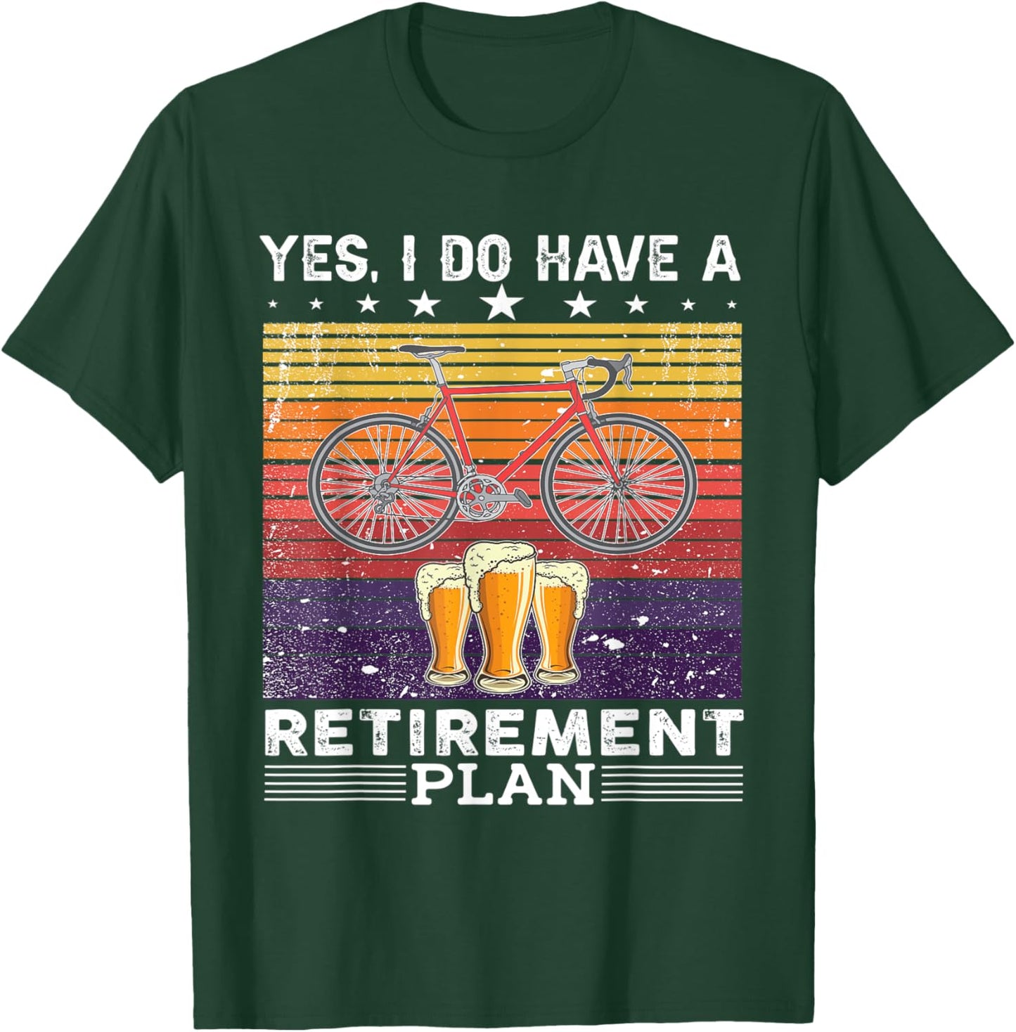Yes i do have a retirement plan bike and beer T-Shirt - T-Shirt | Forest