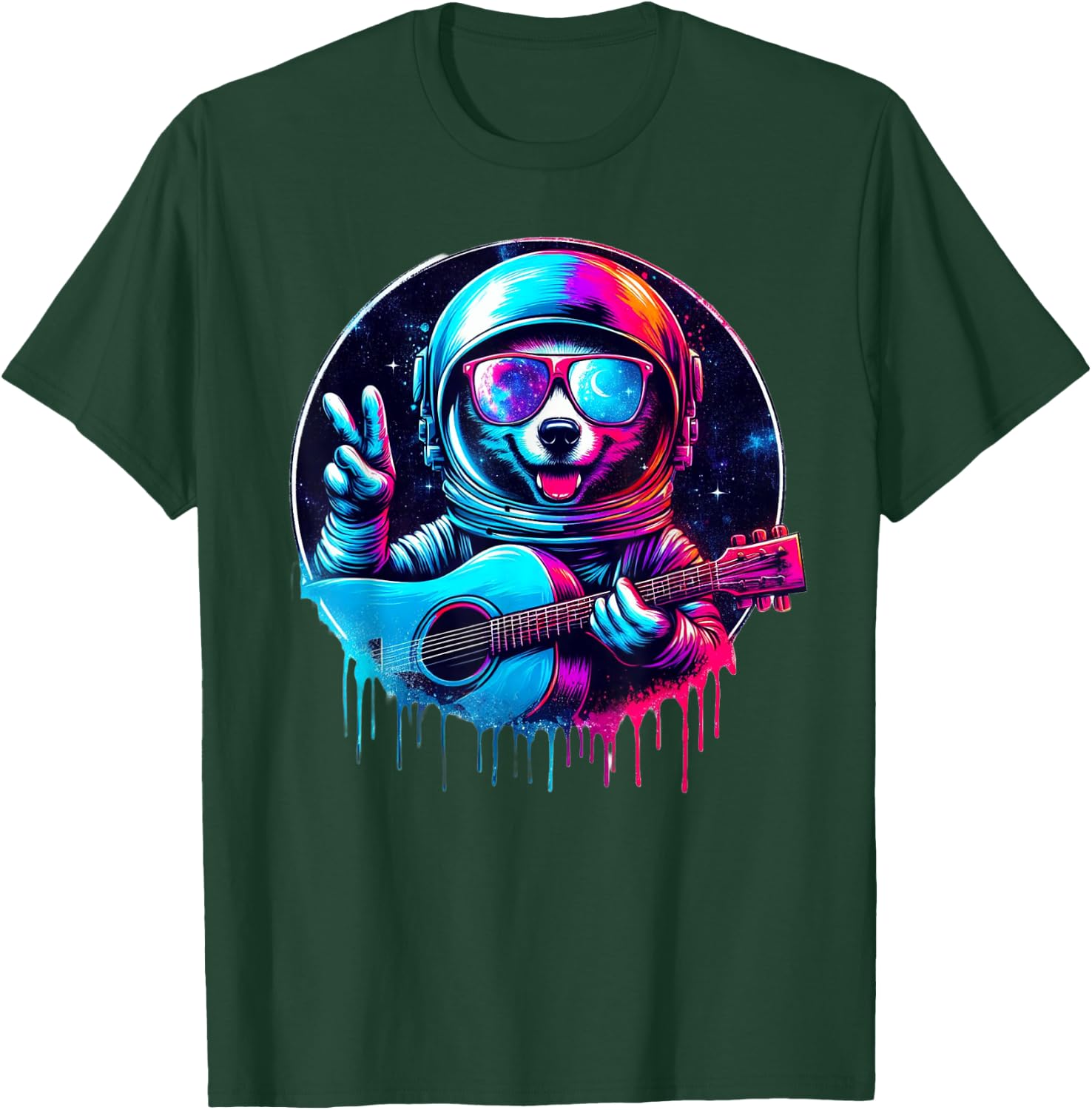 Rock On, Astronaut Dog! T-Shirt - T-Shirt | Forest