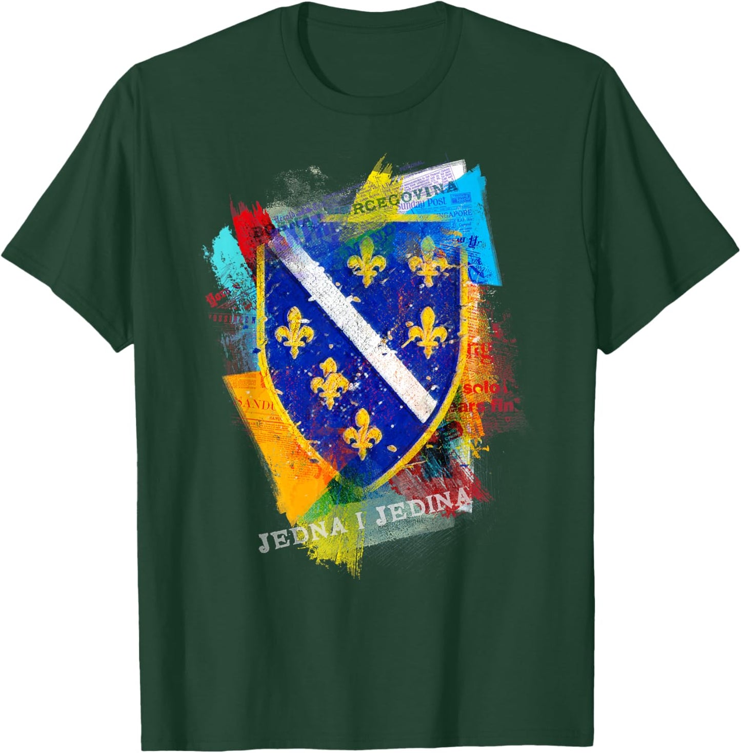 Bosnian Coat of Arms - For All Bosnian T-Shirt - T-Shirt | Forest