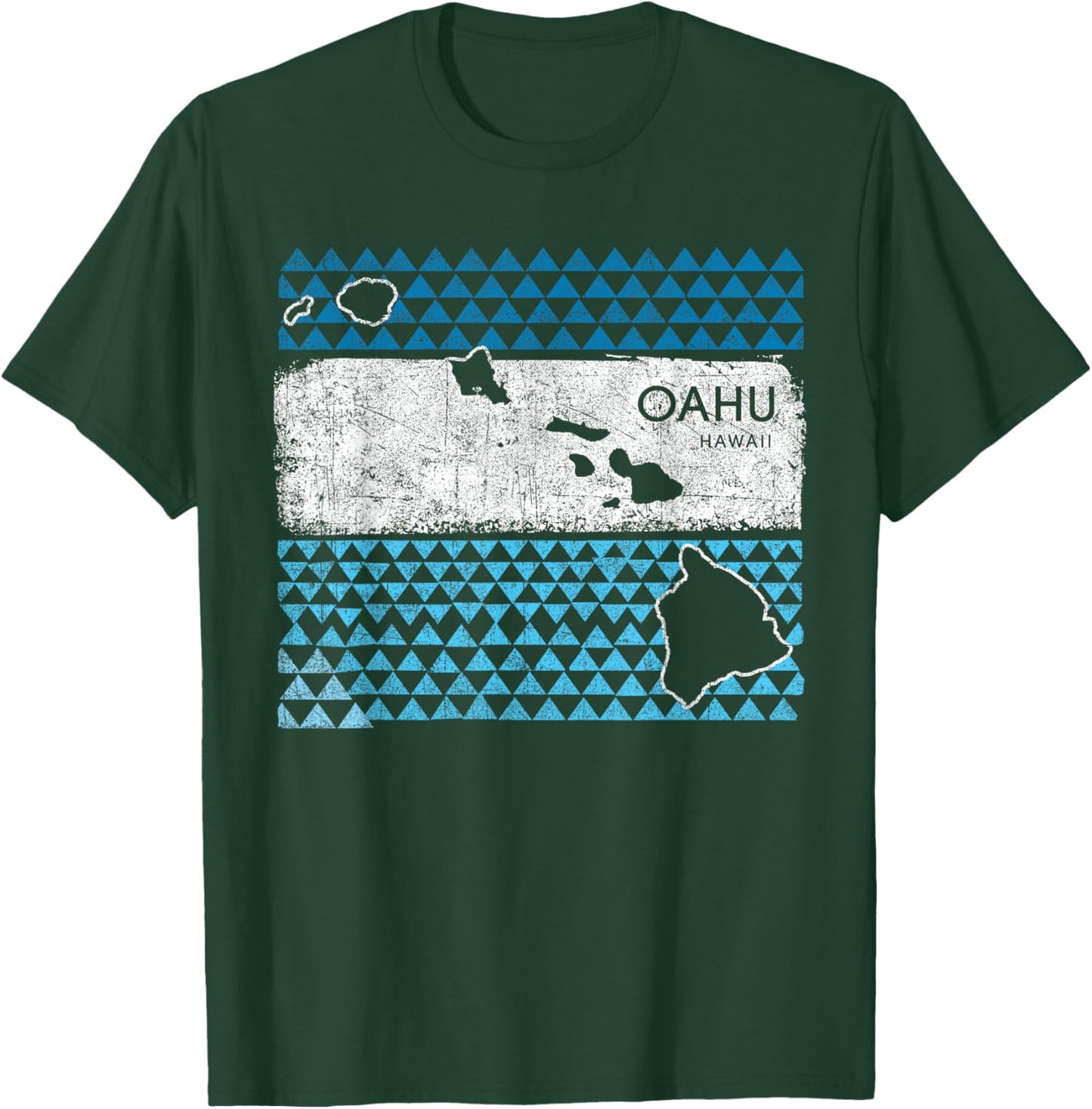 Retro Hawaiian Island Oahu Hawaii Volcano Vacation Souvenir T-Shirt - T-Shirt | Forest