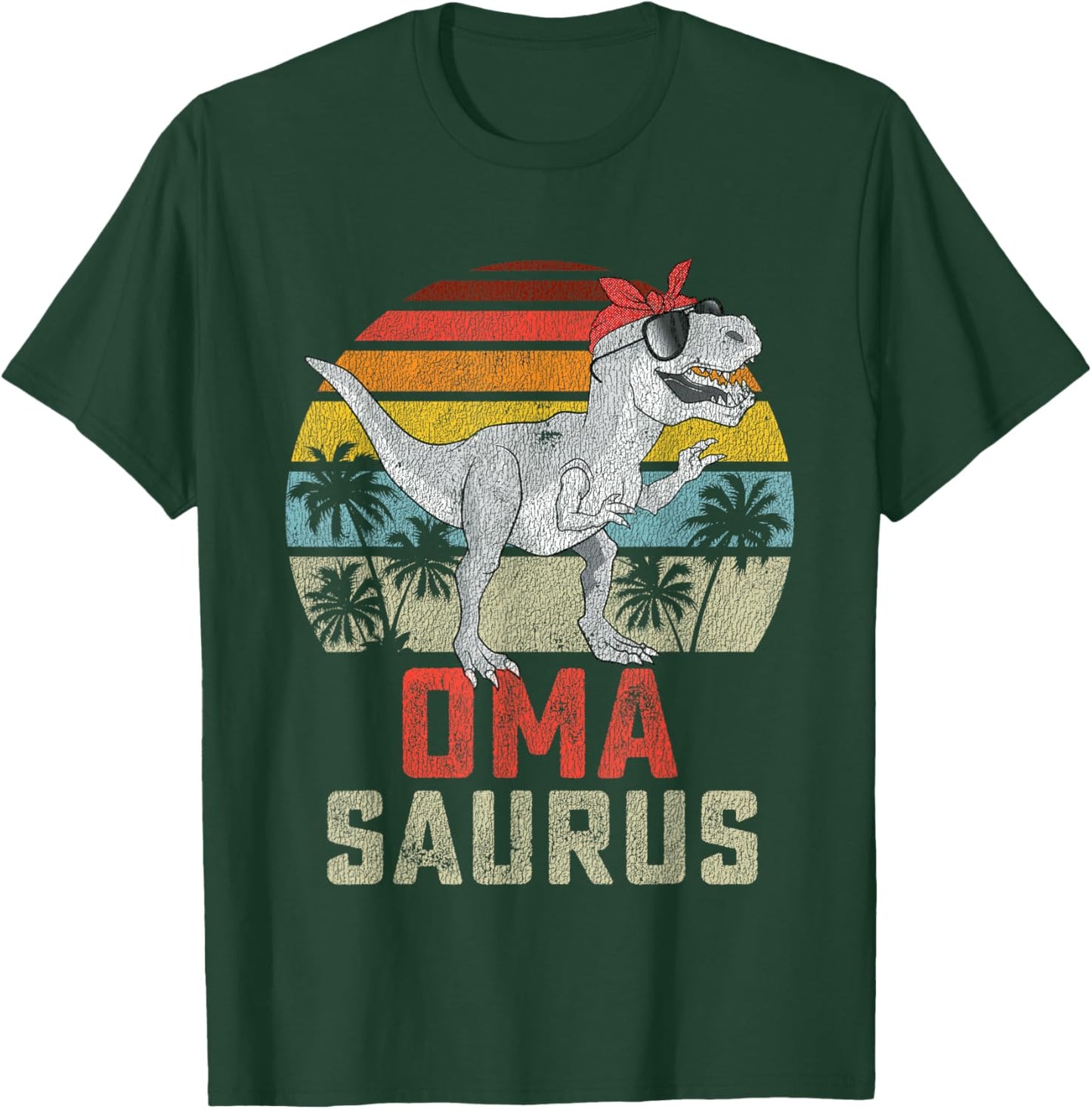 Omasaurus T Rex Dinosaur Oma Saurus Family Matching T-Shirt - T-Shirt | Forest