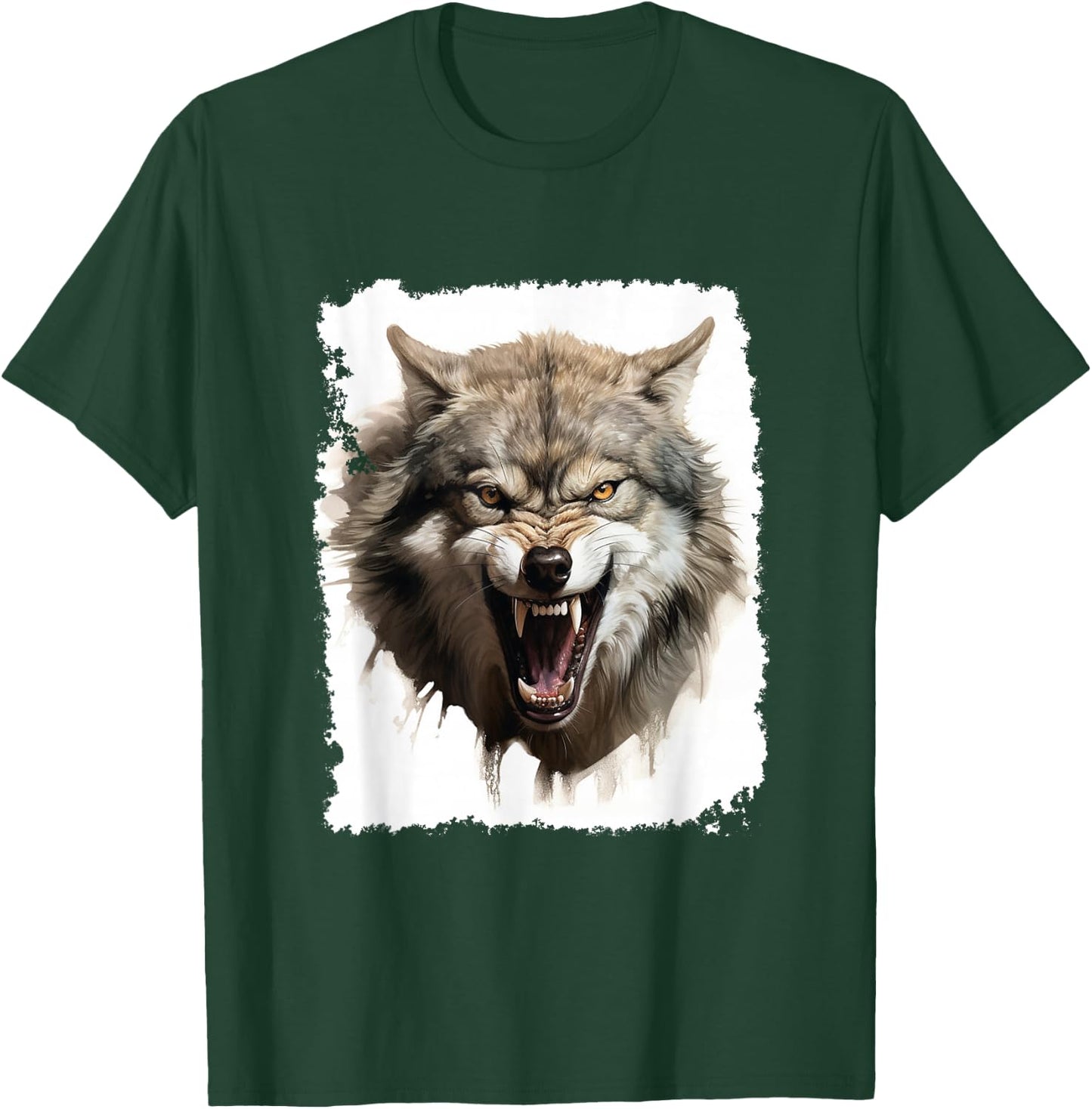Angry Wolf T-Shirt - T-Shirt | Forest