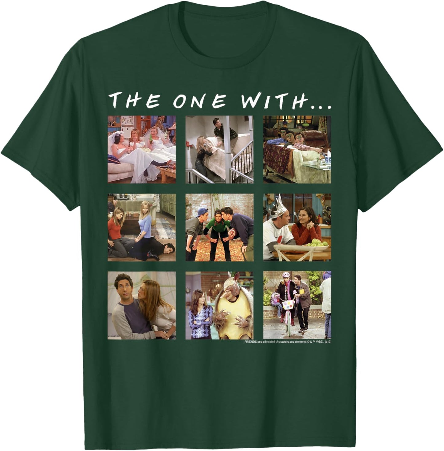 Friends Group Shot The One with Character Panels T-Shirt - T-Shirt | Forest