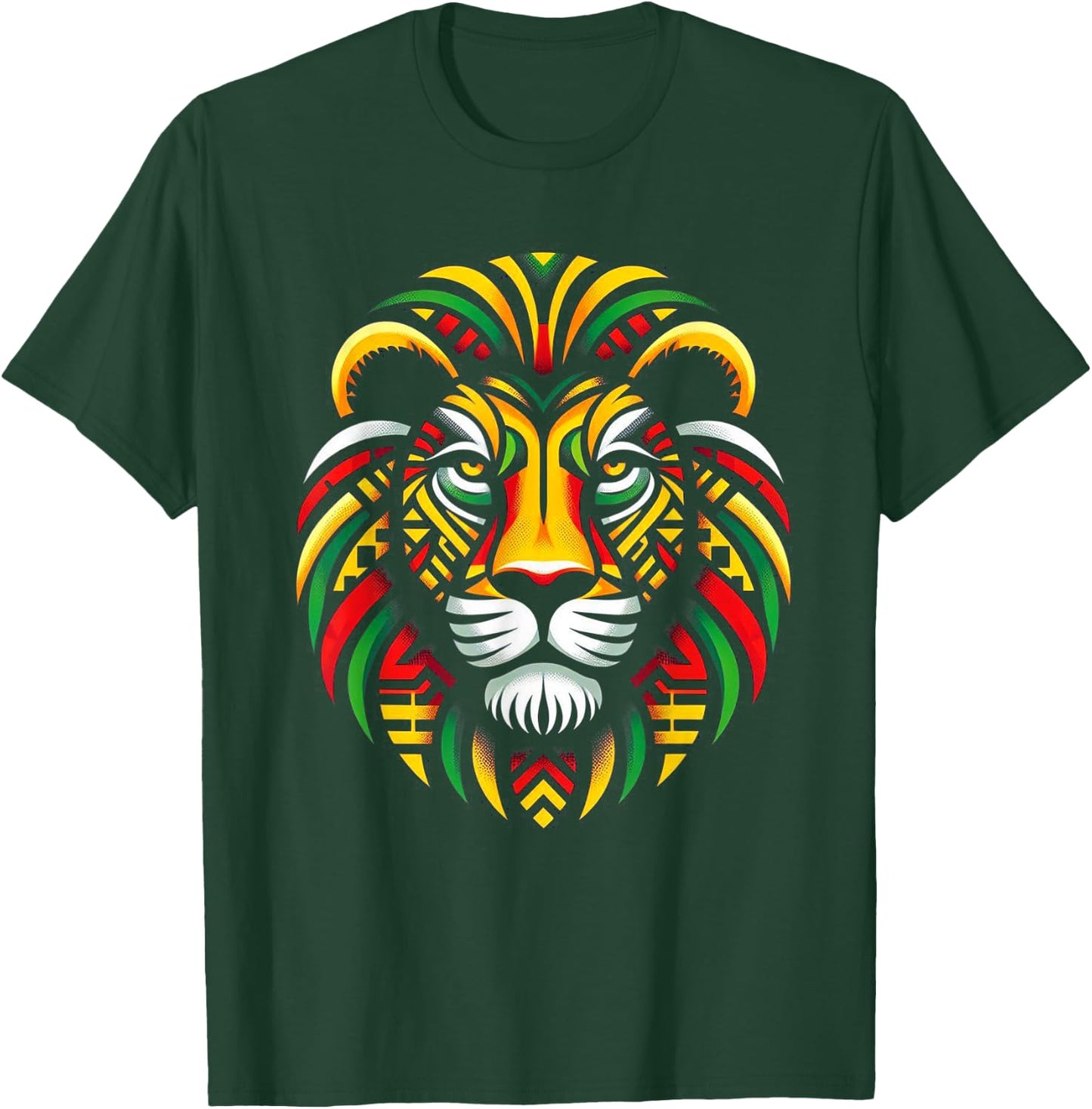 Melanin King Kente Lion African Pride Roots Art T-Shirt - T-Shirt | Forest