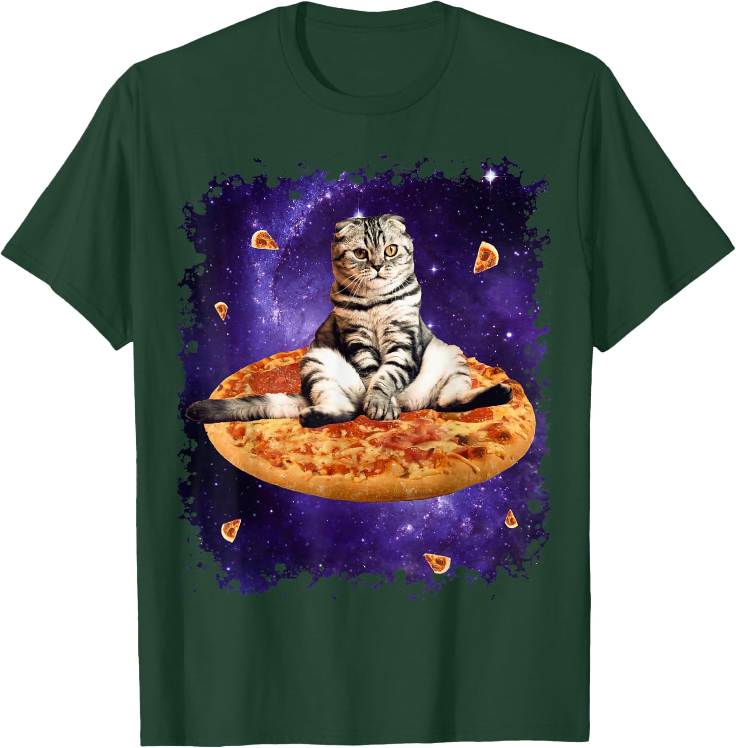 Space Pizza Cat T-Shirt - T-Shirt | Forest