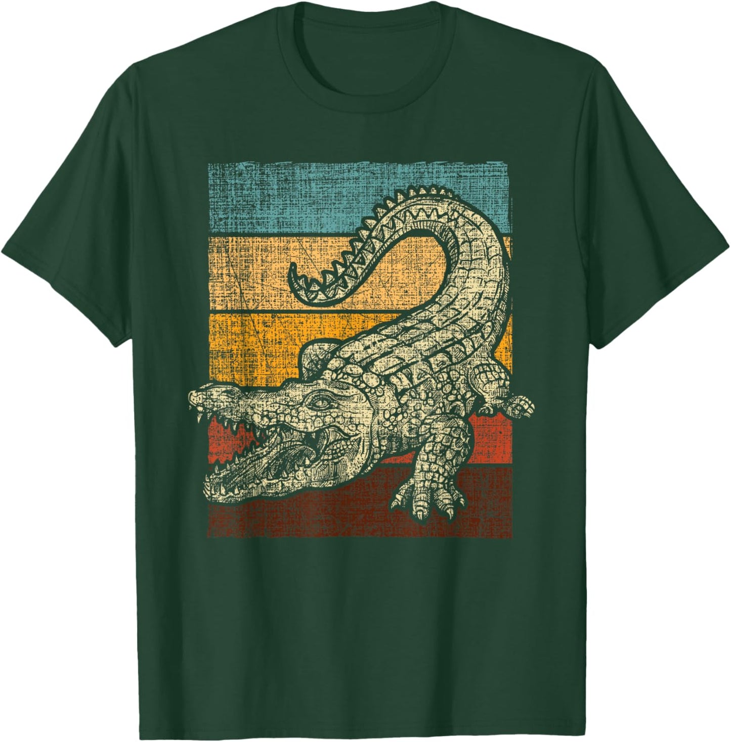 Retro Vintage Alligator Gator Crocodile Zoo Animal Lover T-Shirt - T-Shirt | Forest