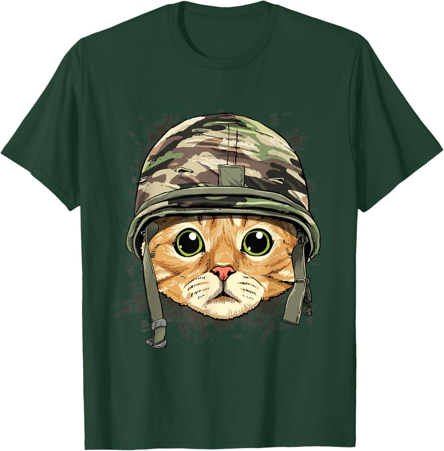Cat Soldier Veteran Army Cat Kitten Lover T-Shirt - T-Shirt | Forest